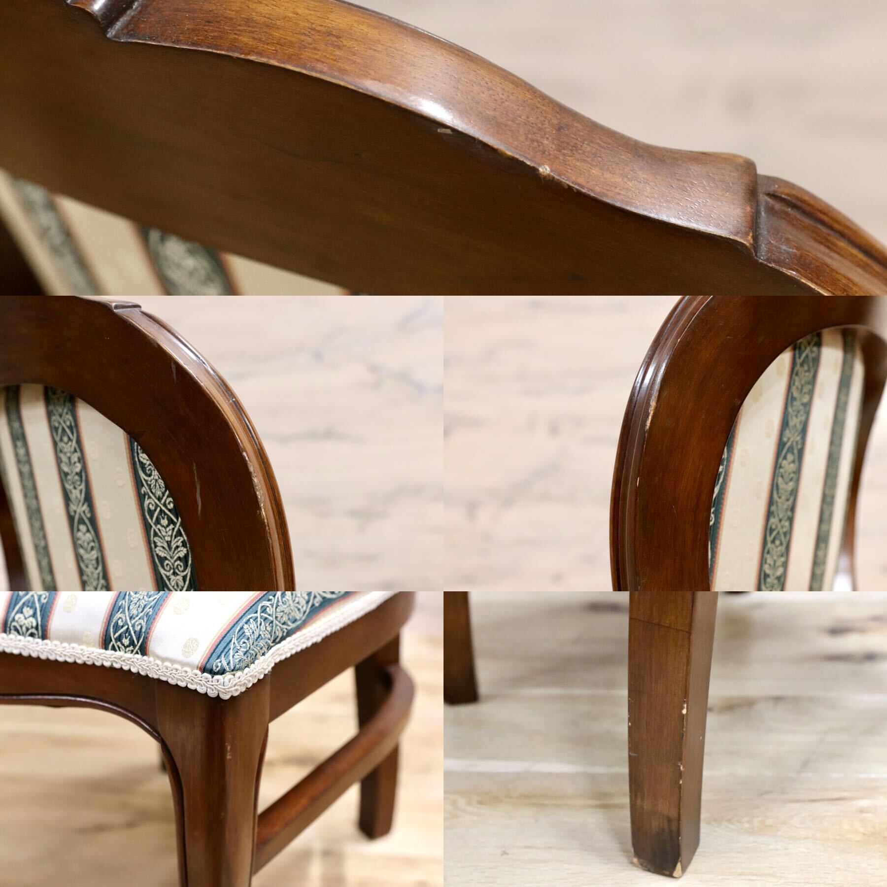 GMGH37B○イタリア製 ダイニングチェア 椅子 クラシック ヨーロピアン エレガント ロココ調 約6.4万