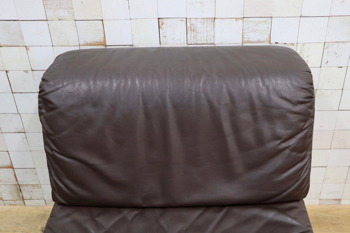 GMJK474A〇冨士ファニチア / Fuji Furniture 本革 1人掛けソファ シングルソファ ヴィンテージ ブラウン 国産家具