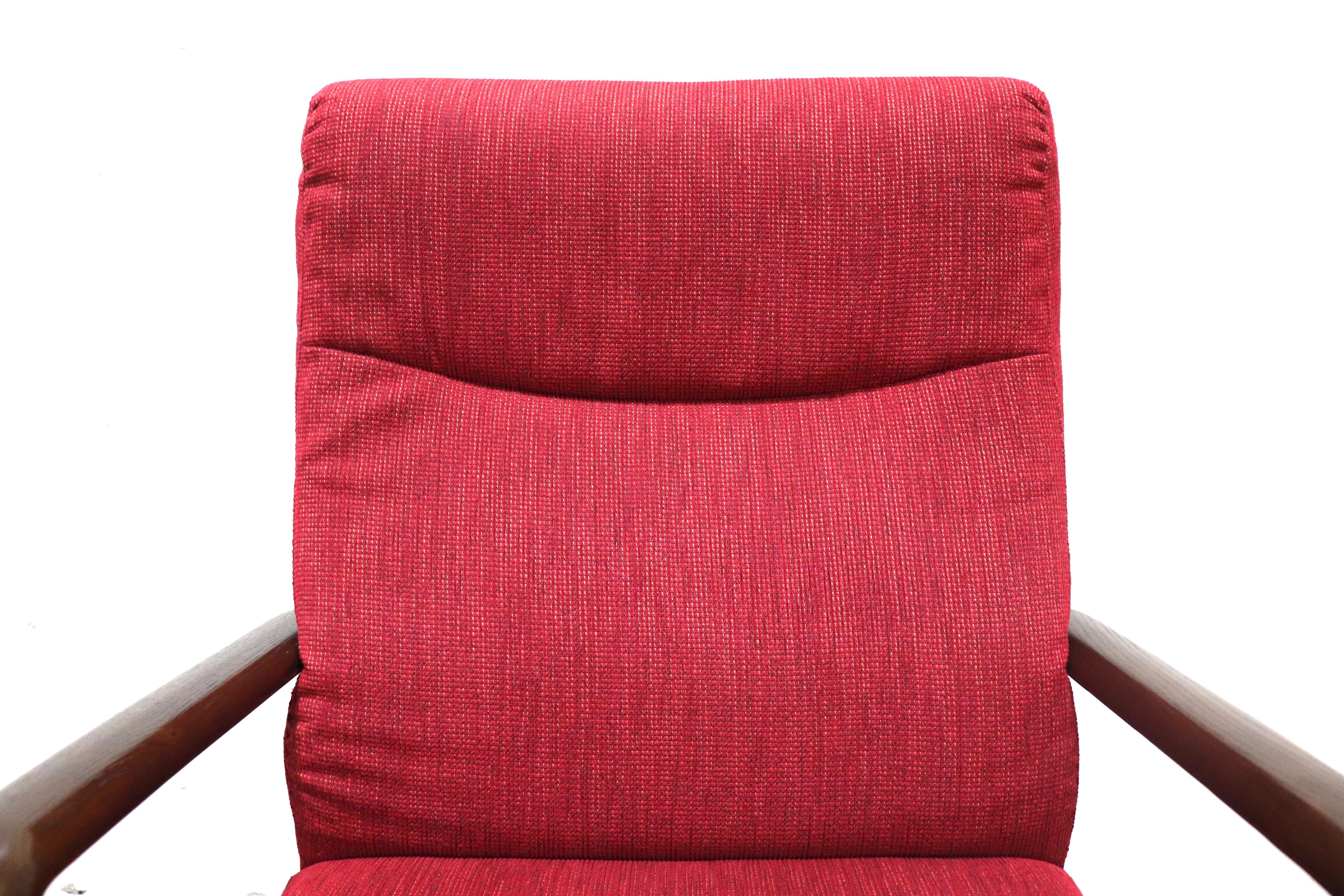 GMHS285A○アサヒ木工 Ballotte 1人掛けソファ シングルソファ 回転椅子 アームソファ ラウンジチェア レッド 応接 国産家具 定価約11万