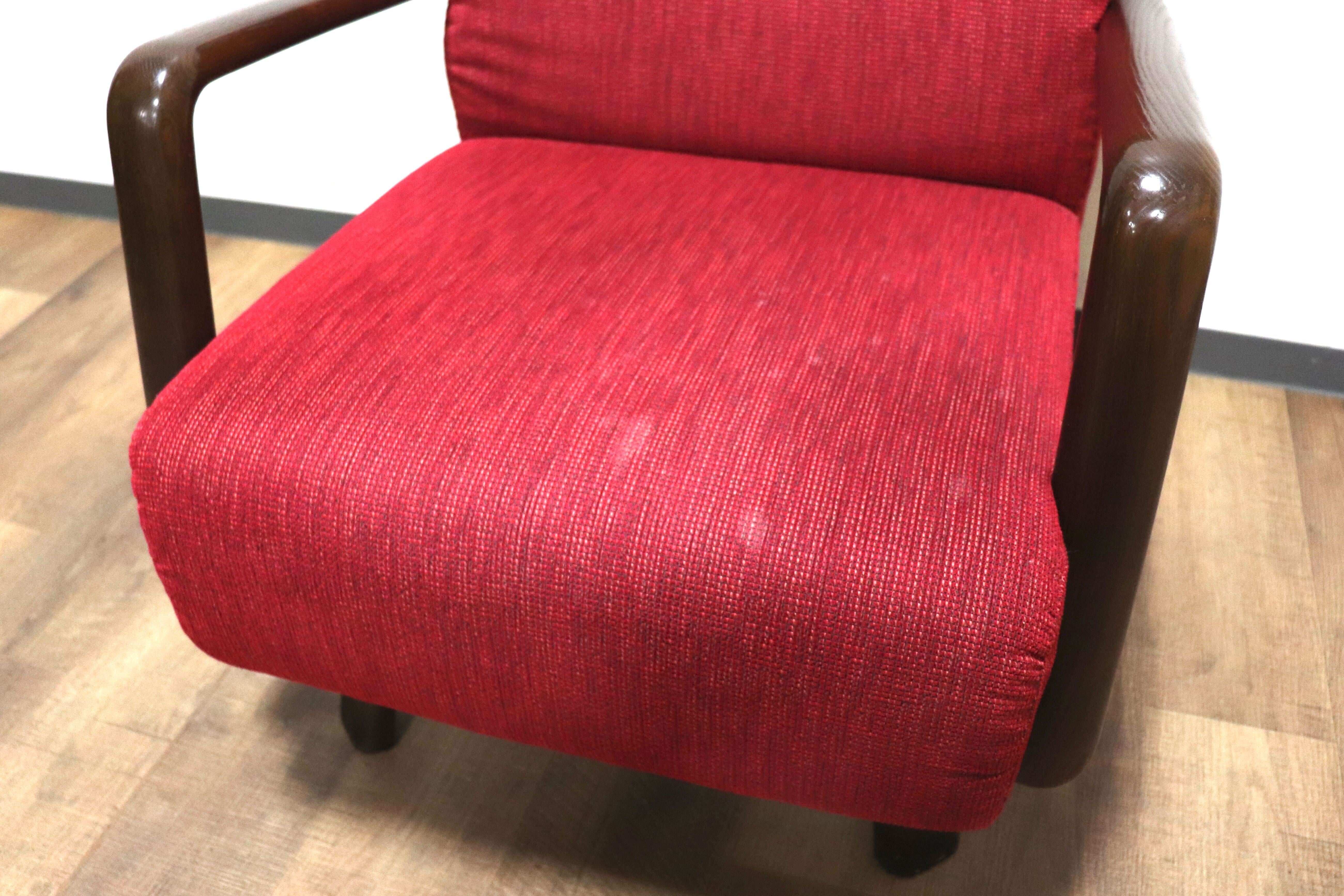 GMHS285A○アサヒ木工 Ballotte 1人掛けソファ シングルソファ 回転椅子 アームソファ ラウンジチェア レッド 応接 国産家具 定価約11万