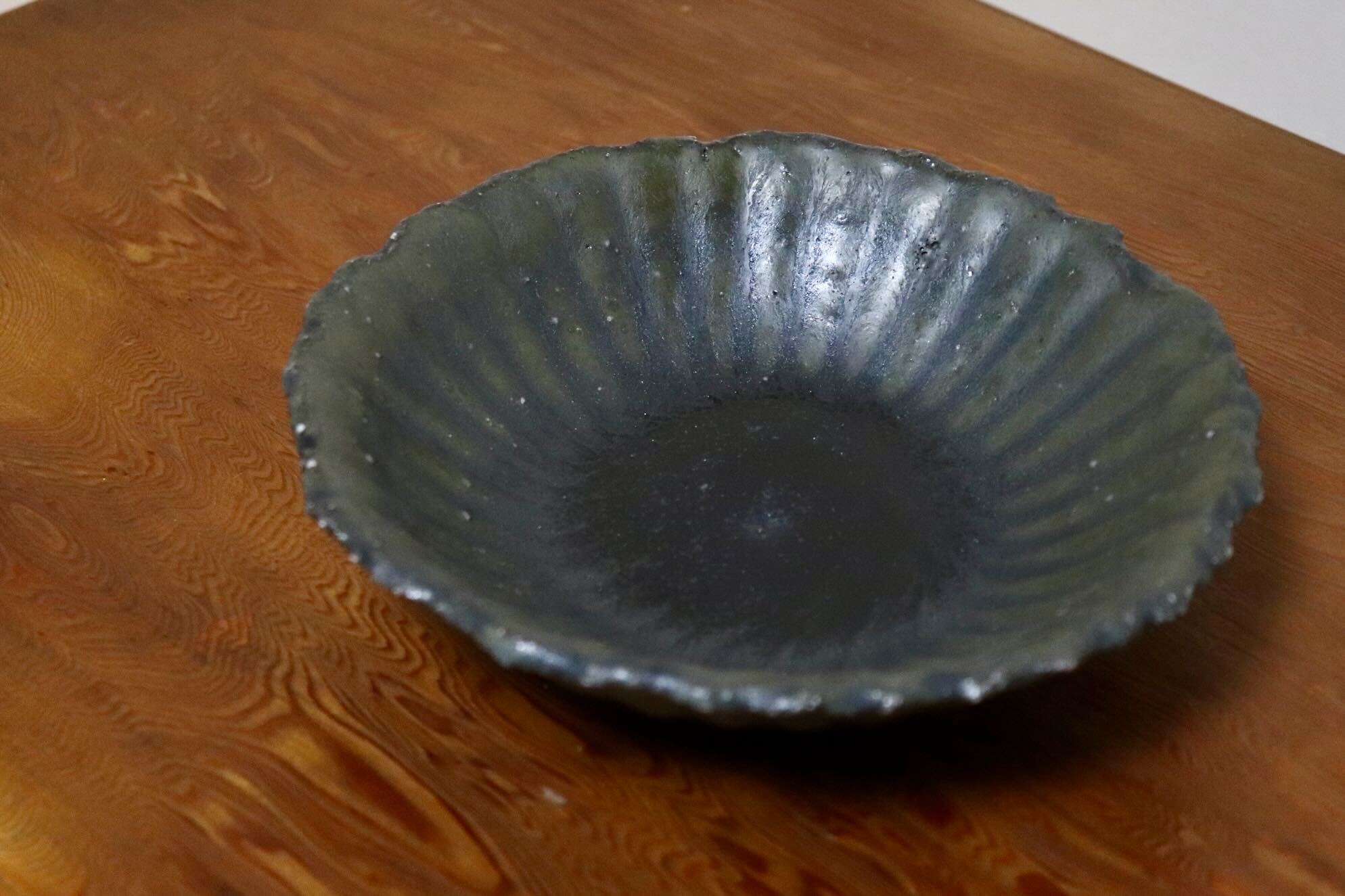 GMIO454B○千代市陶房 清水万佐年 丹波焼 皿 陶器 丹波篠山 伝統工芸 未使用