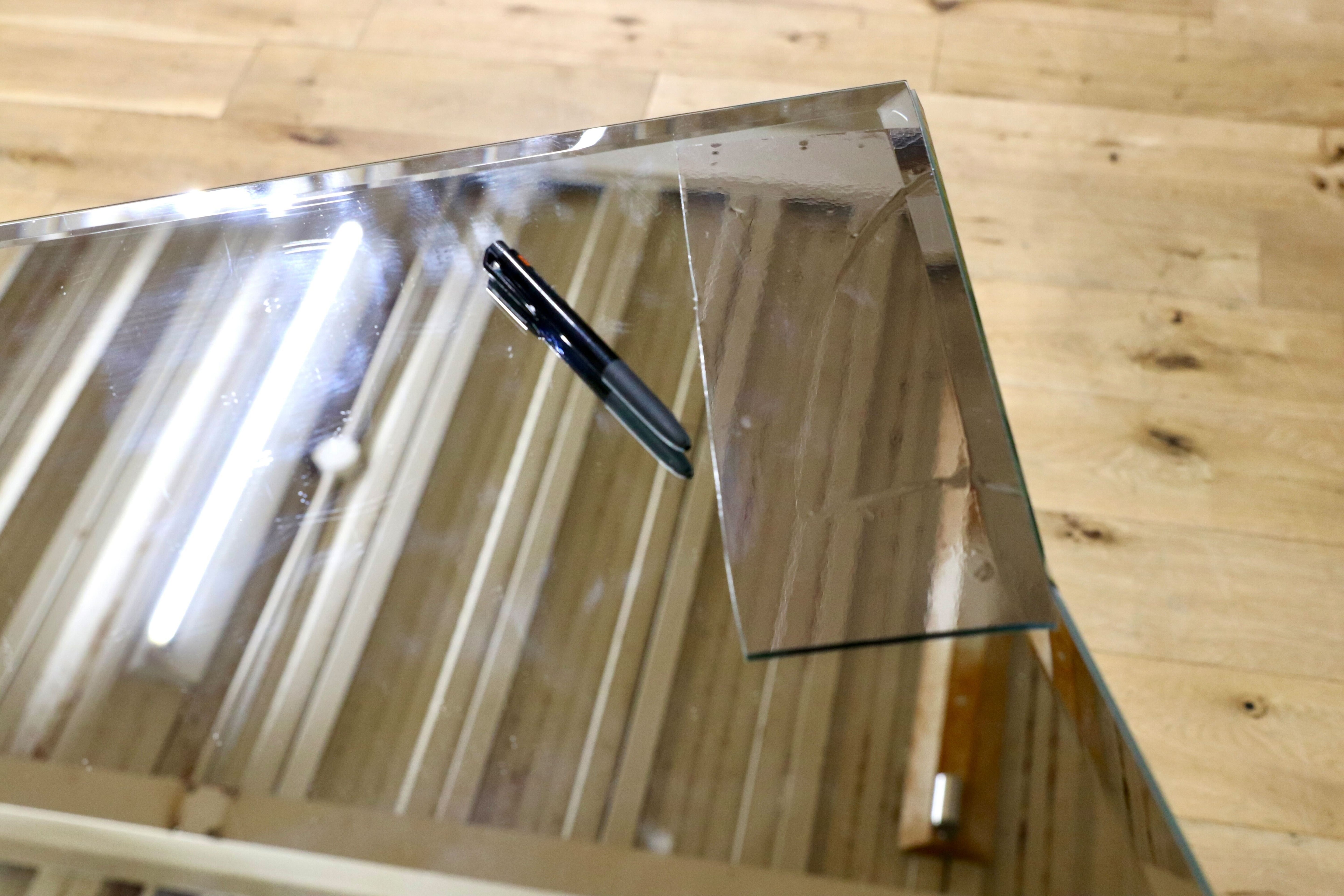 GMIK571○KARE / カレ ファンハウス デスク コンソール サイドボード 全面ミラー 廃番 定価18.5万 ※訳あり