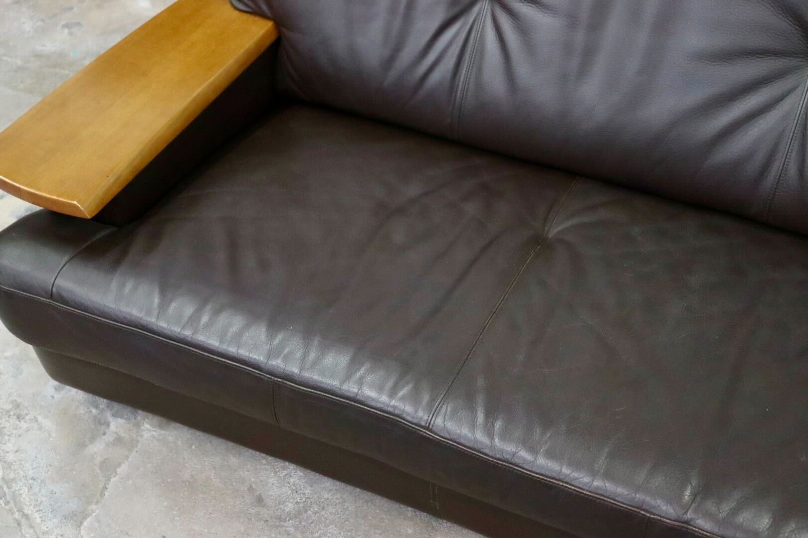 GMIK557B○karimoku / カリモク ZU4023 3人掛けソファ トリプルソファ 長椅子 本革 応接 モダン 国産家具