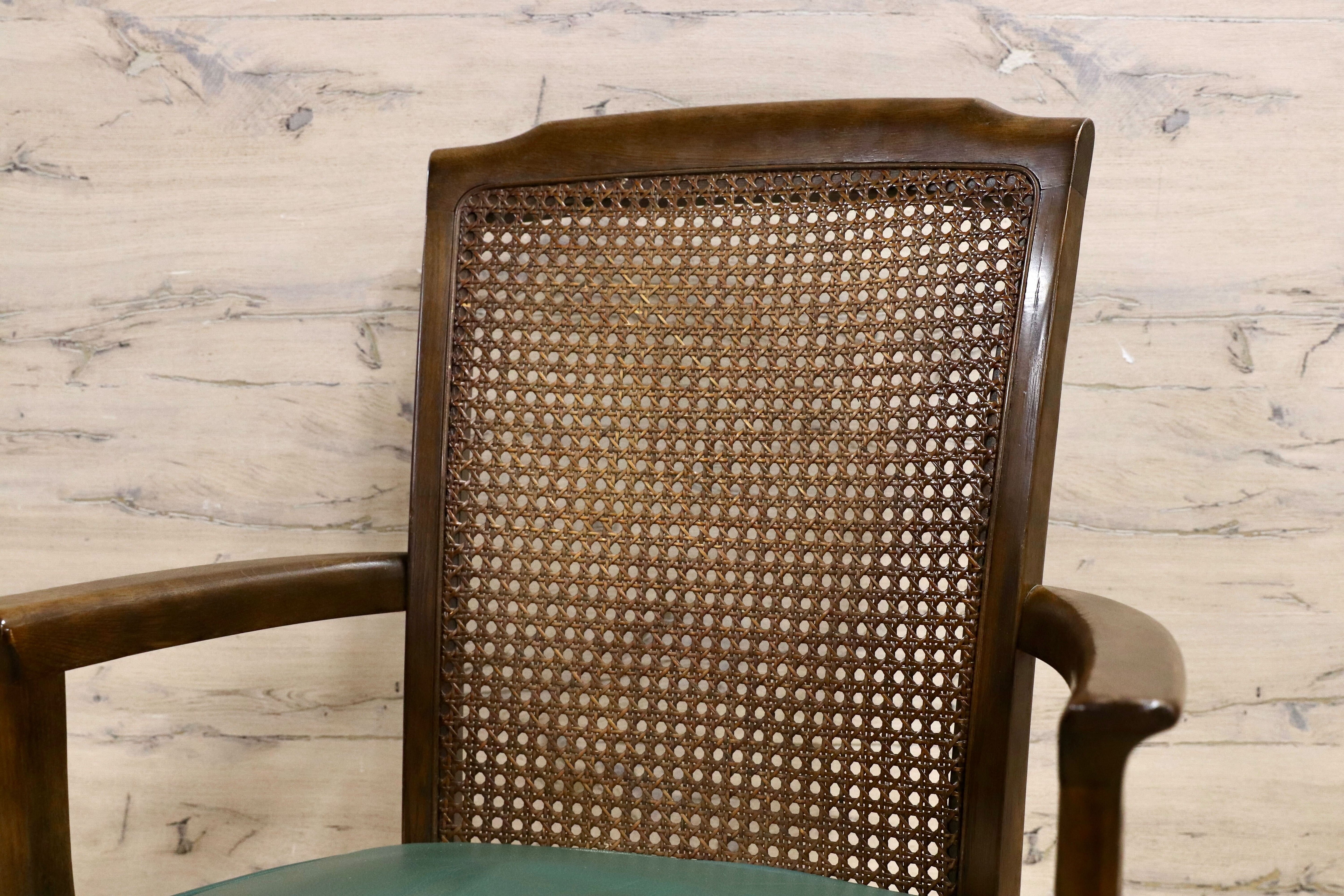 GMHS404A○domani / ドマーニ カリモク karimoku ダイニングチェア アームチェア 椅子 本革 レザー グリーン クラシック チェア