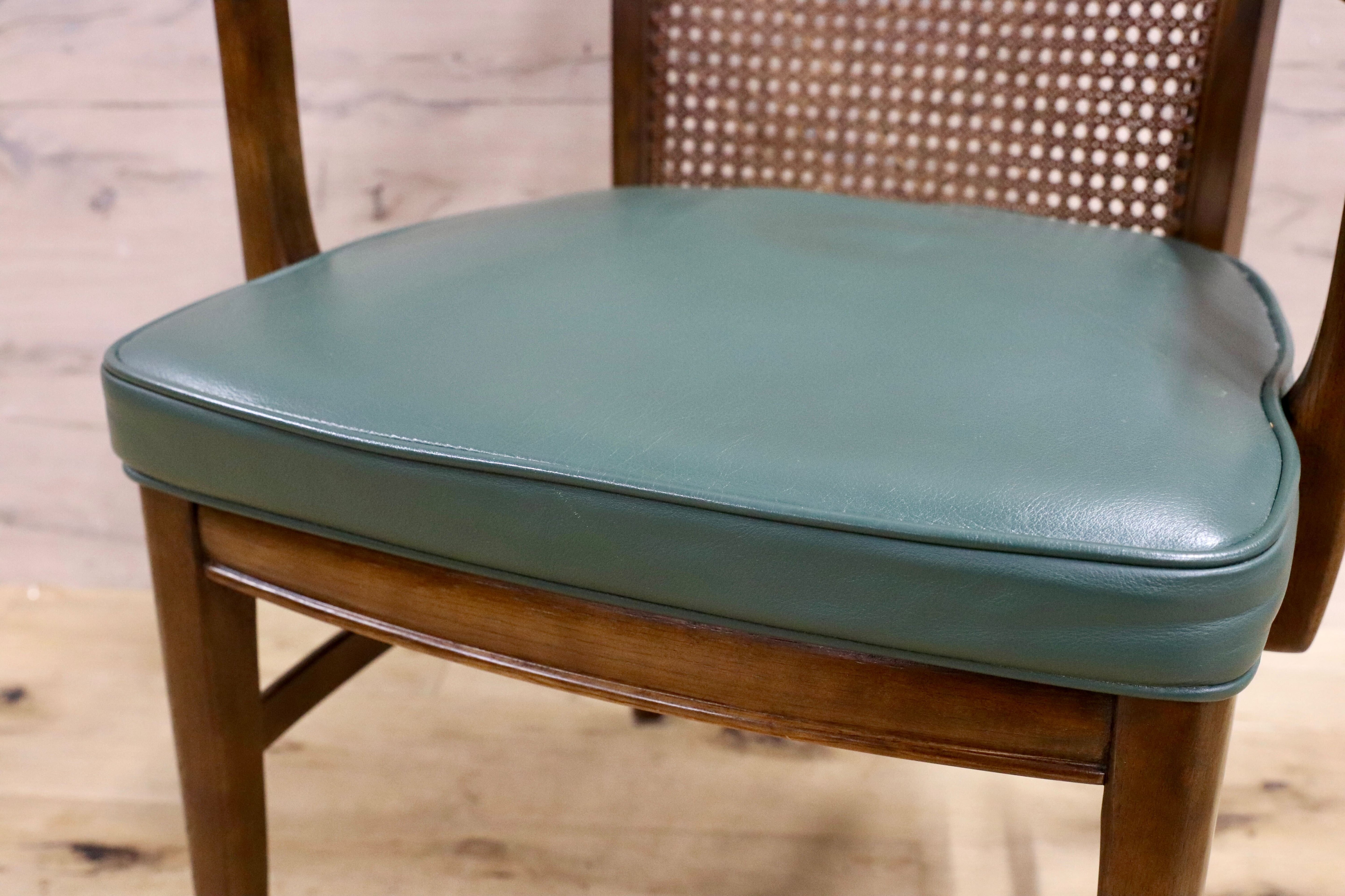 GMHS404A○domani / ドマーニ カリモク karimoku ダイニングチェア アームチェア 椅子 本革 レザー グリーン クラシック チェア