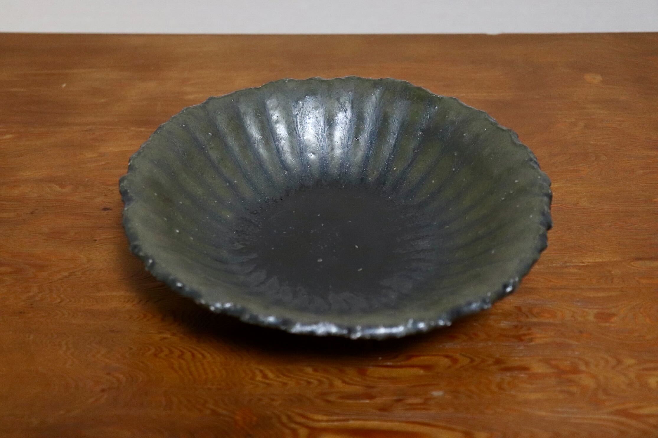 GMIO454C○千代市陶房 清水万佐年 丹波焼 皿 陶器 丹波篠山 伝統工芸 未使用