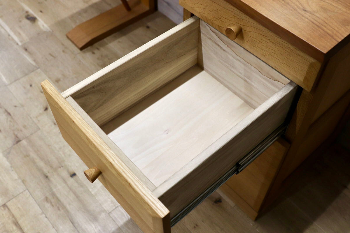 GMJK416○TAKAYAMA WOOD WORKS / 高山ウッドワークス 片袖デスク 書斎机 ウォールナット オーク材 飛騨家具 検)柏木工 日進木工 アクタス
