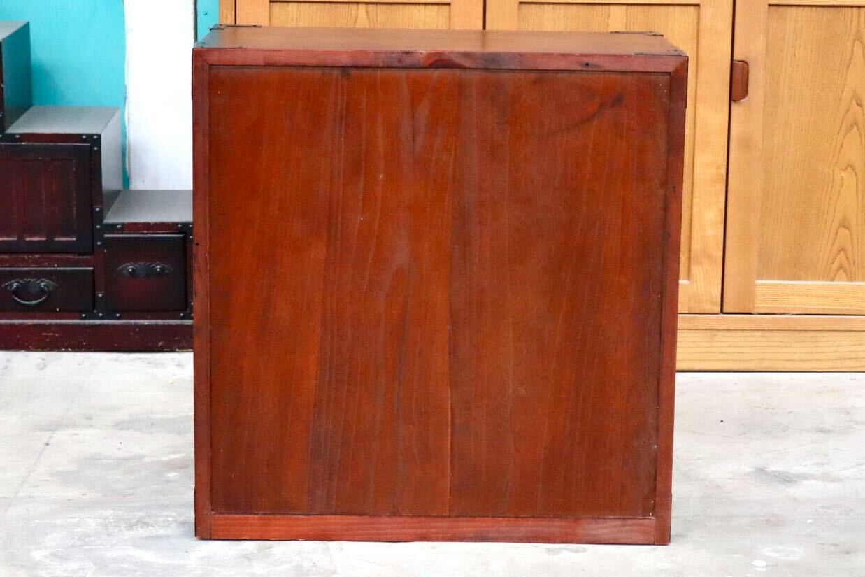 GMIS518○箪笥 チェスト 時代箪笥 民芸箪笥 和箪笥 収納棚 閂錠 引き出し 戸棚 和家具 無垢材 レトロ アンティーク