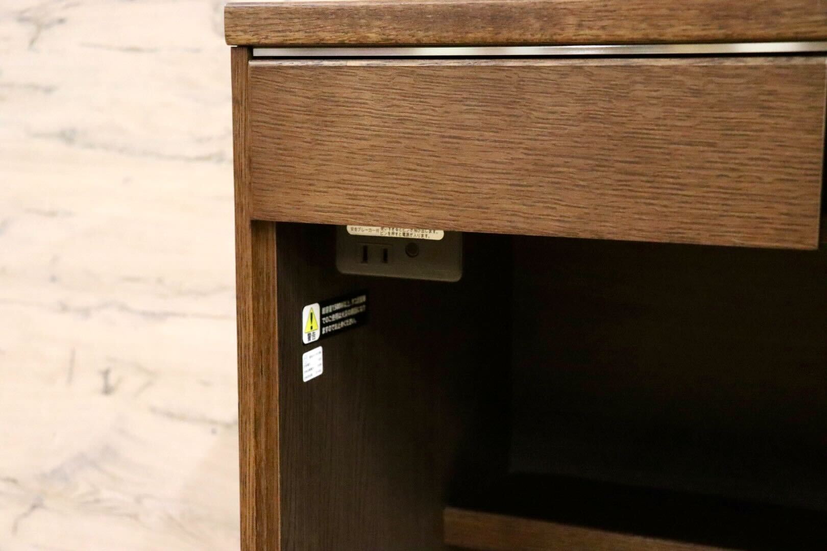 GMIH278○karimoku / カリモク QT2321 ドレッサー 三面鏡 鏡台 化粧台 オーク材 モカブラウン 国産家具 定価約18.8万 美品