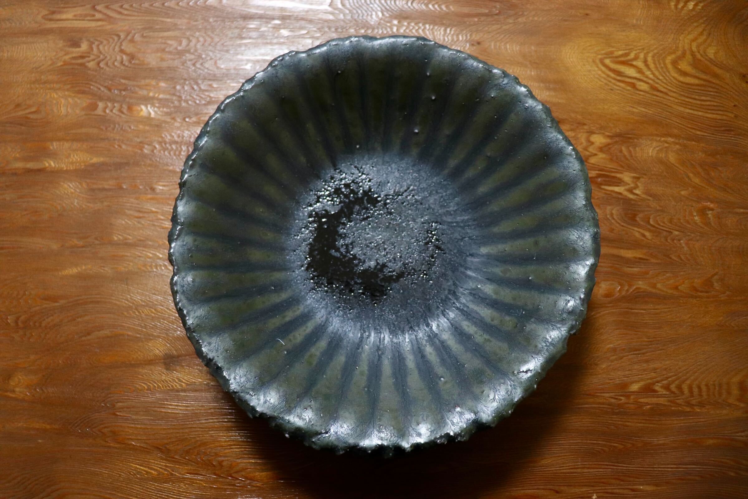 GMIO454E○千代市陶房 清水万佐年 丹波焼 皿 陶器 丹波篠山 伝統工芸 未使用