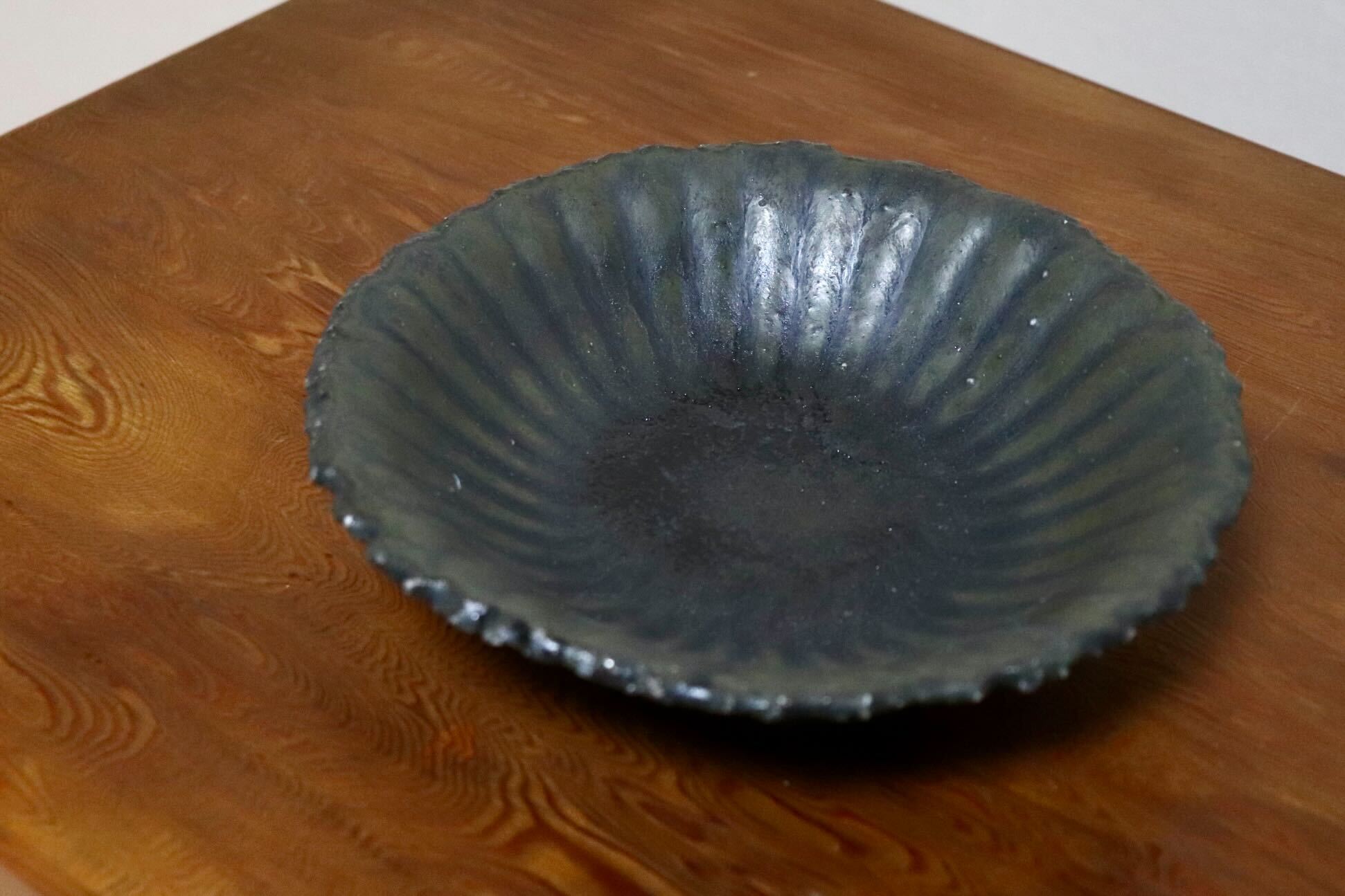 GMIO454E○千代市陶房 清水万佐年 丹波焼 皿 陶器 丹波篠山 伝統工芸 未使用