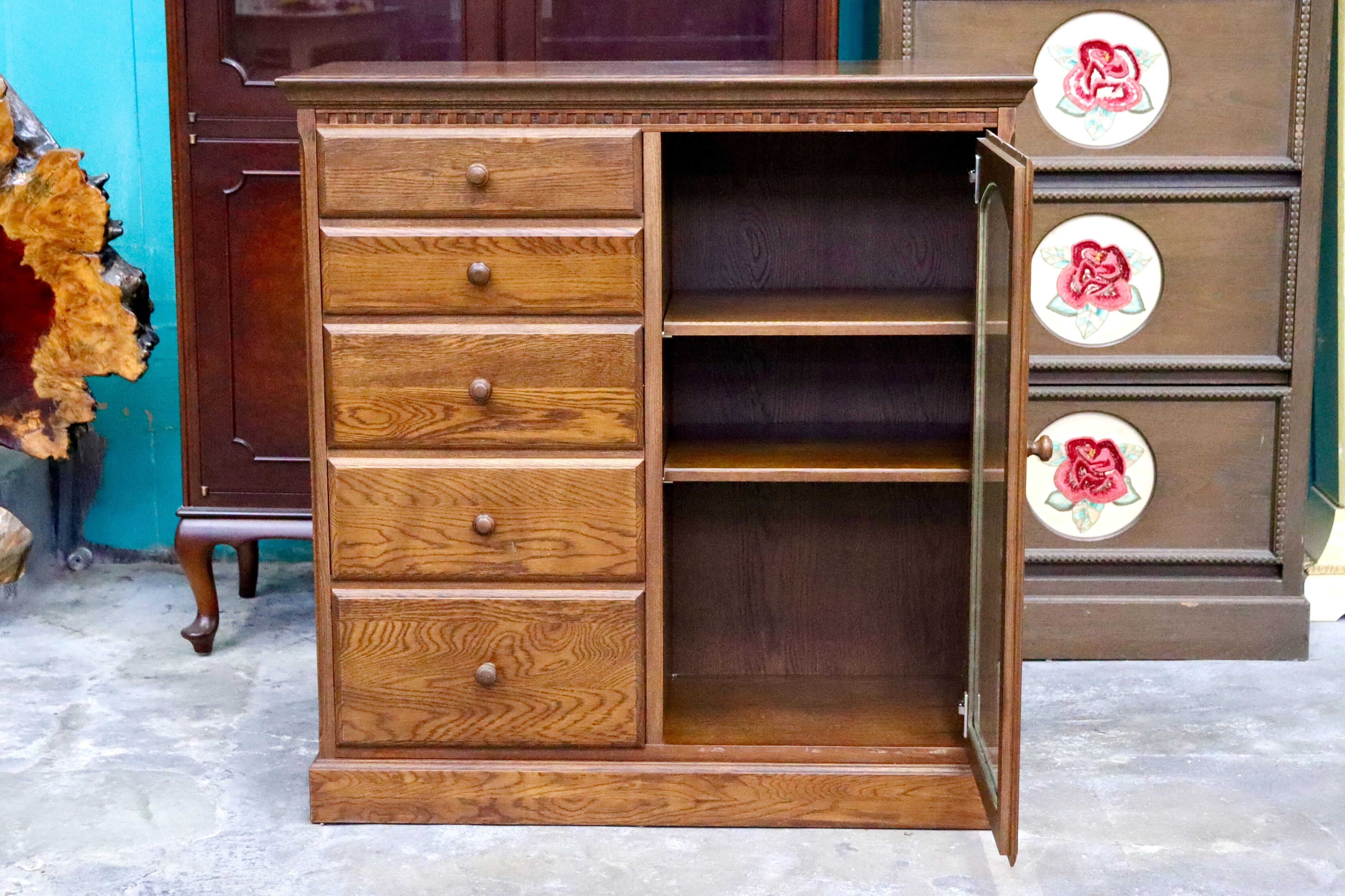 GMIS392○サイドボード リビングボード キャビネット 電話台 飾り棚 収納 木製 チェスト 引き出し カントリー レトロ アンティーク