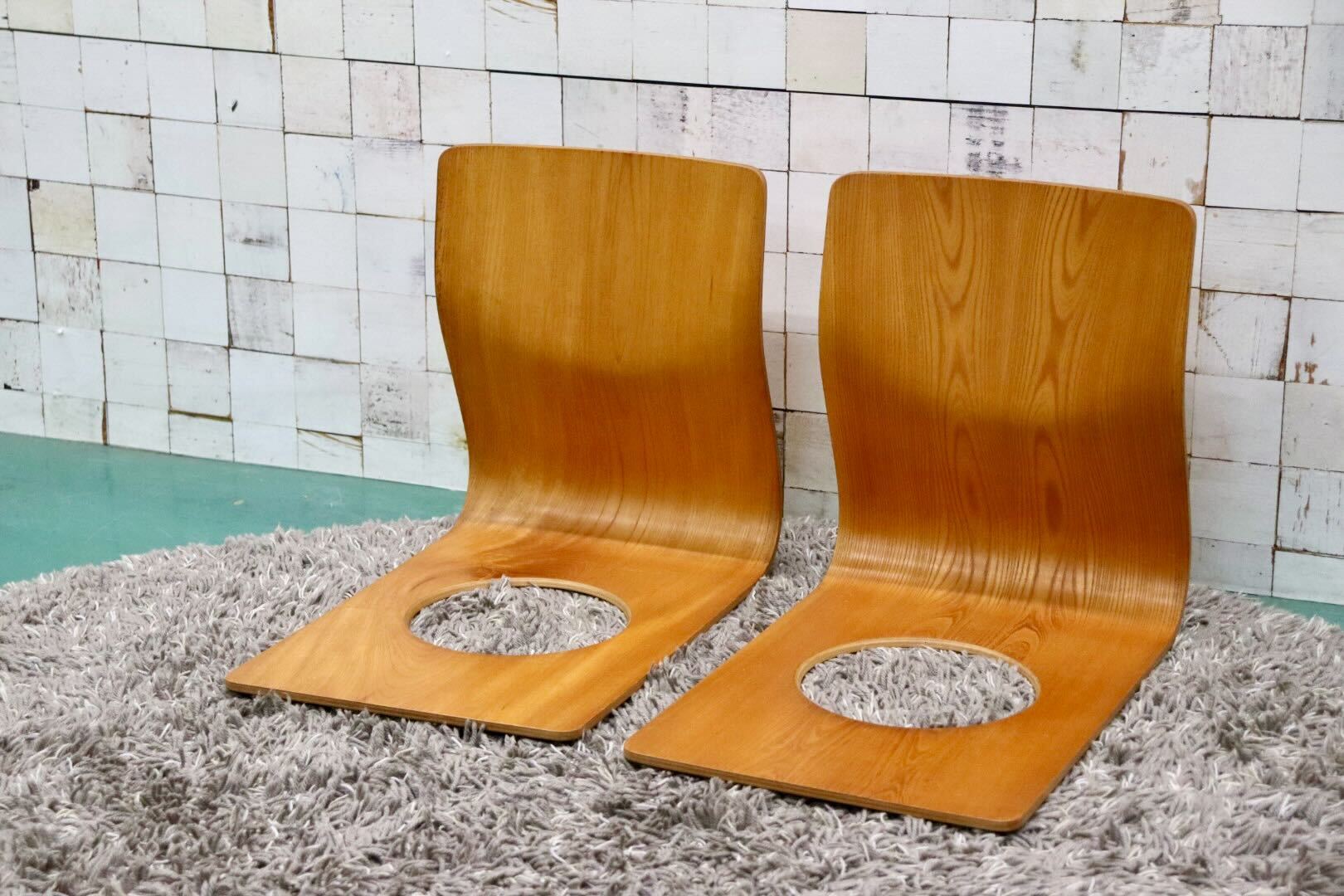 天童木工天童木工　座椅子　2脚セット