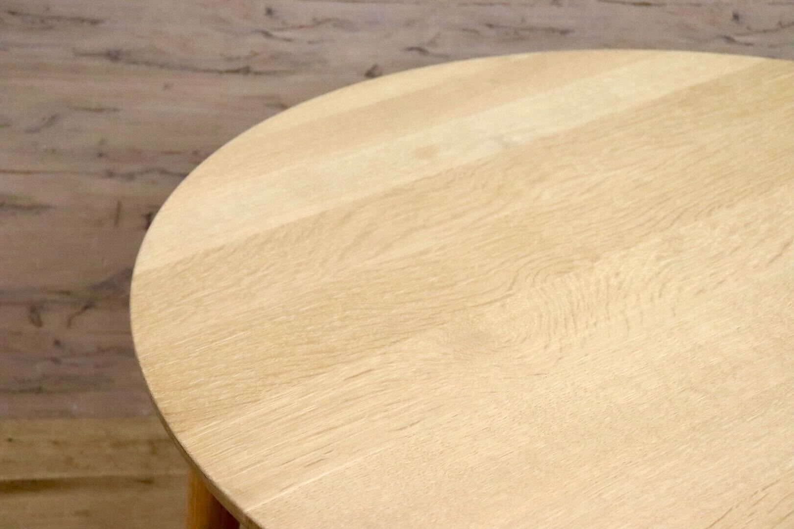 GMIS303○飛騨産業 / HIDA 侭 JIN ダイニングテーブル ラウンドテーブル 食卓机 ナチュラル ホワイトオーク 無垢材 定価約15.5万 展示品