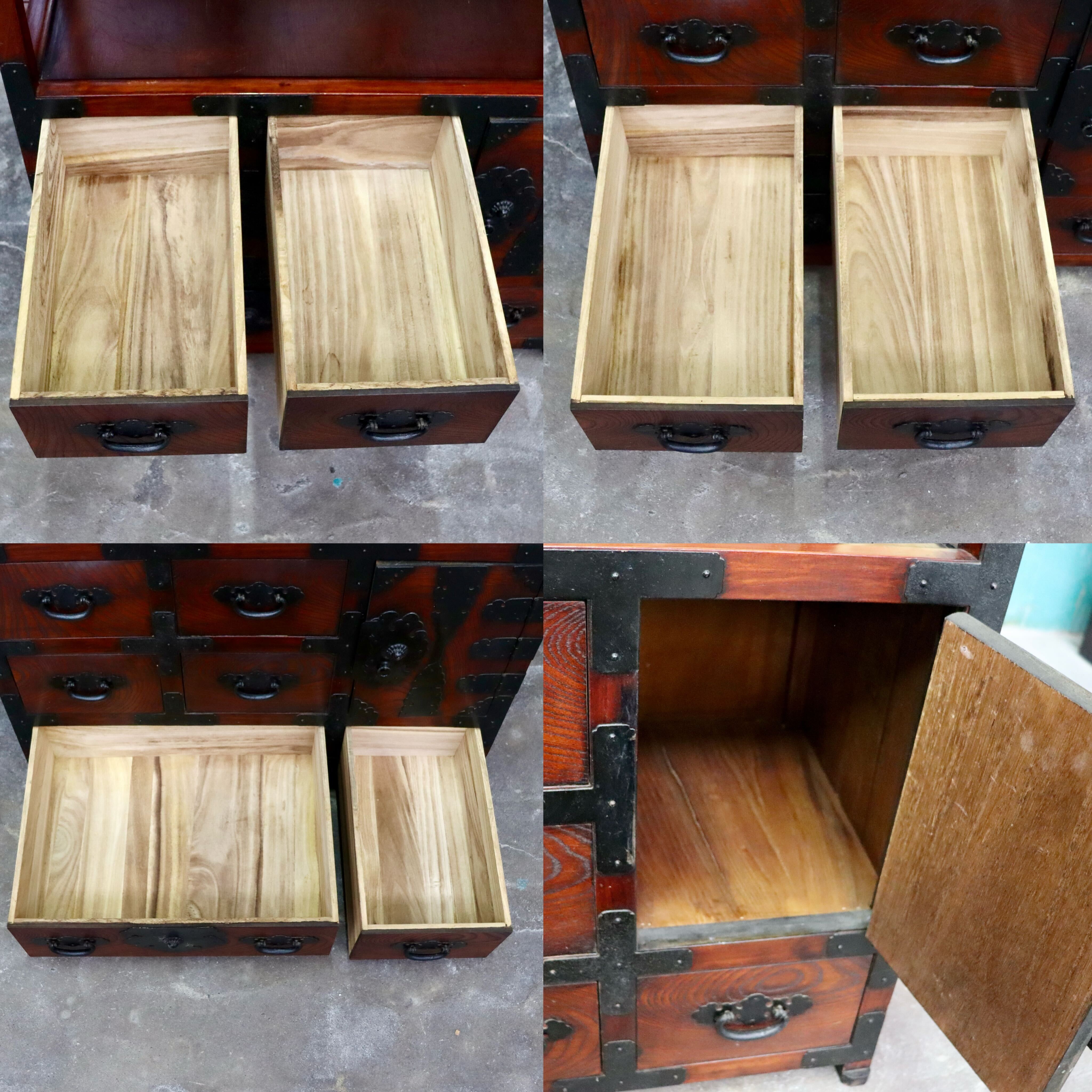 GMIH305○時代箪笥 整理箪笥 チェスト 和箪笥 和家具 飾り棚 棚 ラック 和室 和モダン 古民家 昭和 レトロ アンティーク