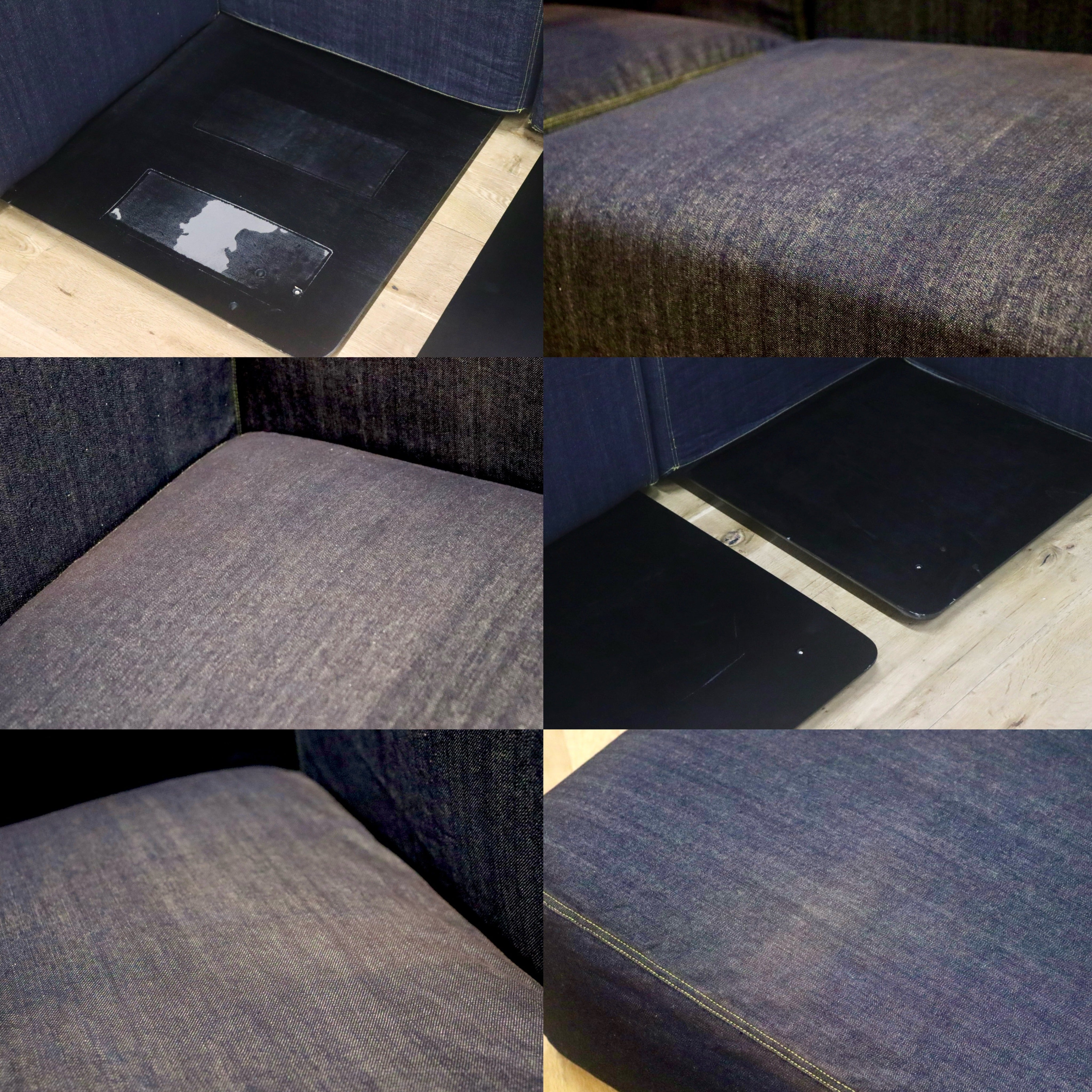 GMHK444○無印良品 / MUJI ユニットソファ 組み合わせソファ システムソファ ファブリック モダン デニム