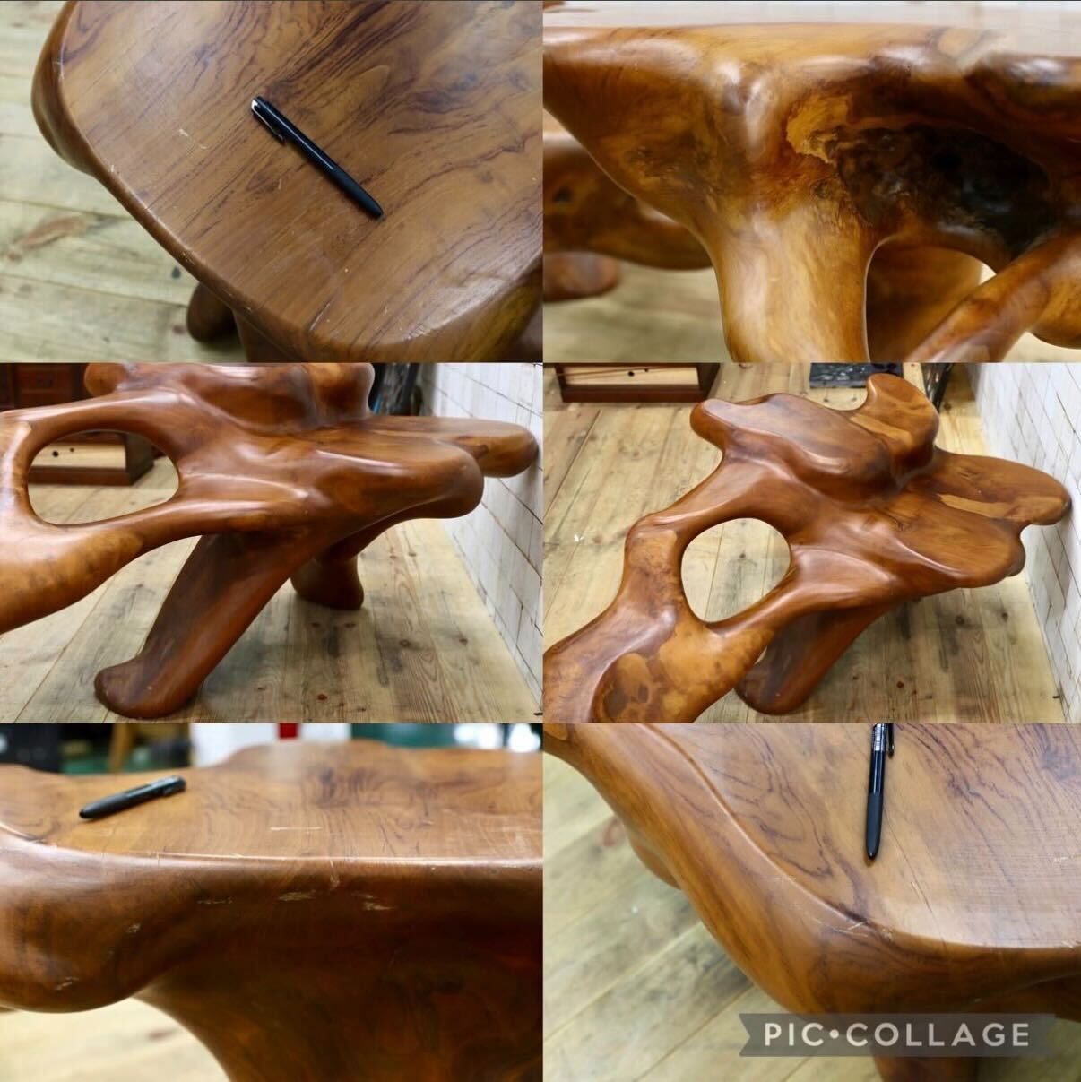 GMIS549○オールドチーク 飾り台 ローボード 花台 ベンチ 芸術作品 工芸品 和室 座敷 和モダン アンティーク