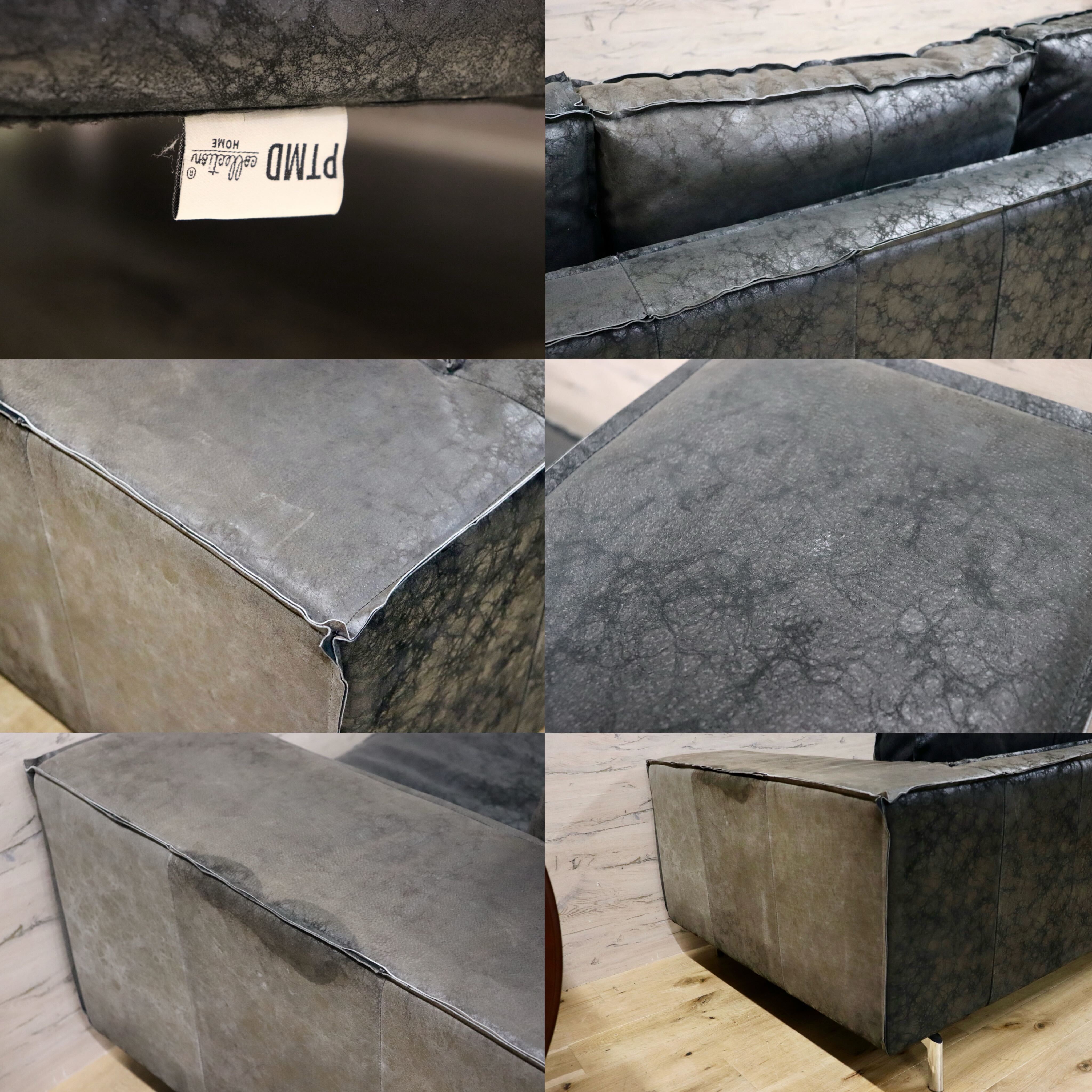 GMHH278○PTMD collection 3人掛けソファ トリプルソファ 長椅子 フロアソファ 特殊素材 合皮 オランダ 最高級 定価約250万※発送不可