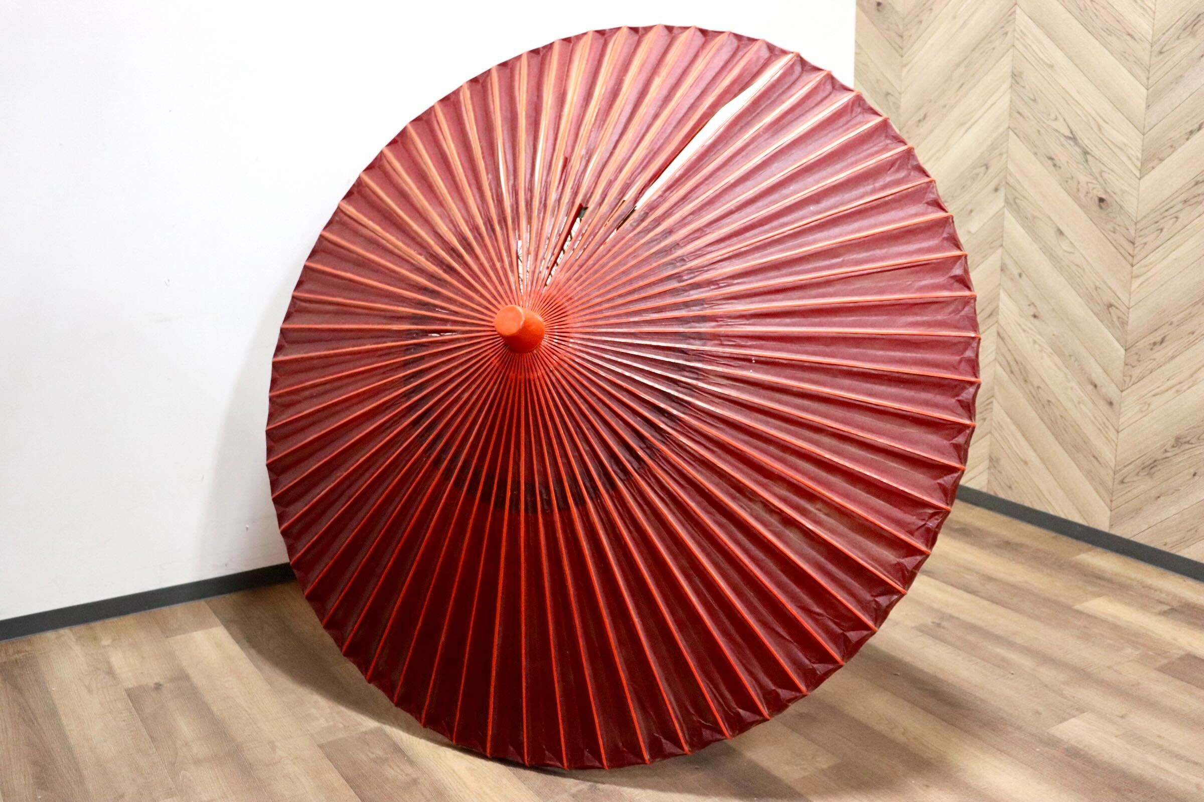 GMGT174A○野点傘 和傘 日傘 茶屋 茶道具 茶席 茶会 日除け アンティーク レトロ 和家具 和モダン 古民家 店舗 什器 伝統工芸