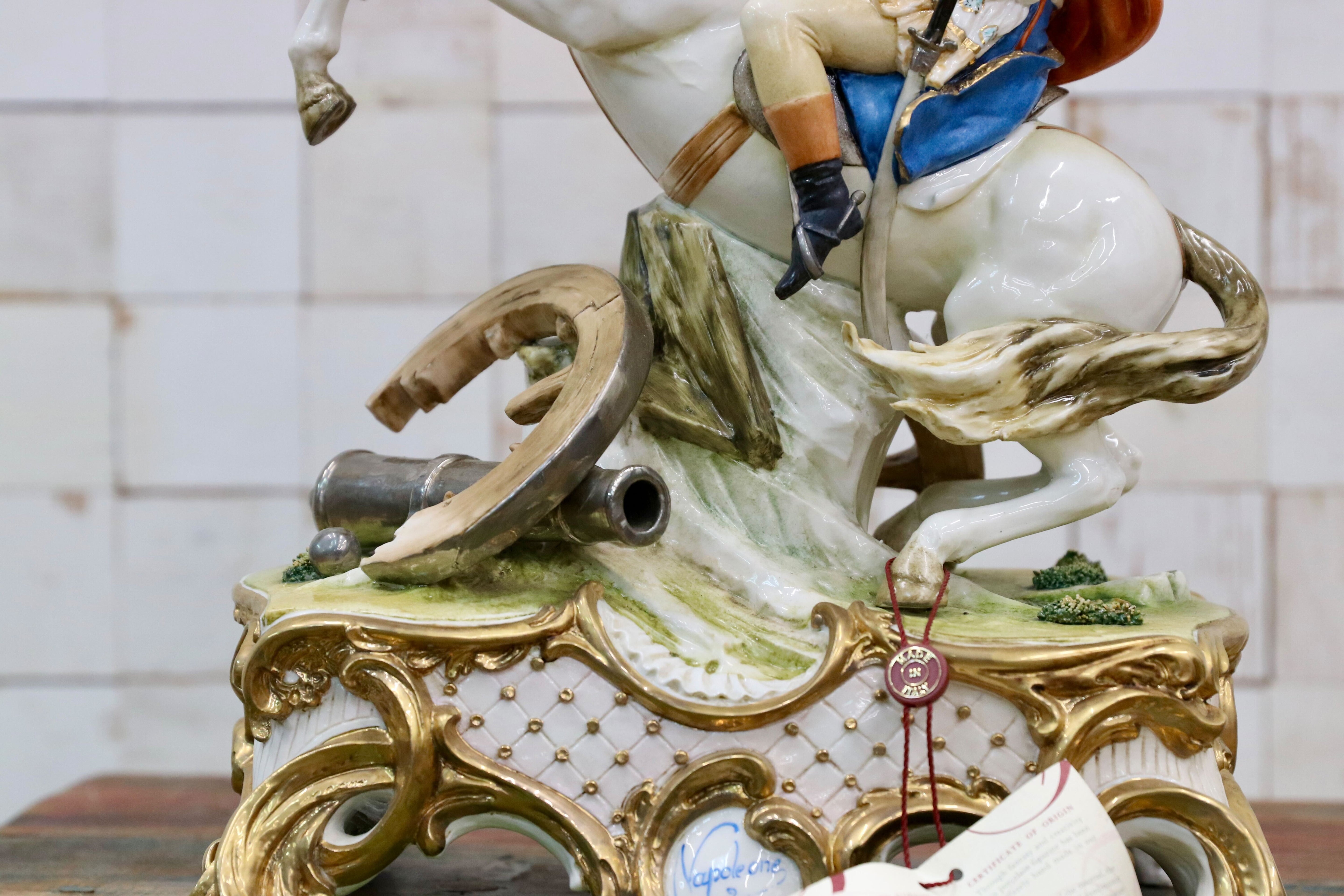 GMIO252○PRINCIPE / プリンシペ ナポレオン 陶器 オブジェ イタリア 輸入品 定価38.5万 展示品 ※発送不可