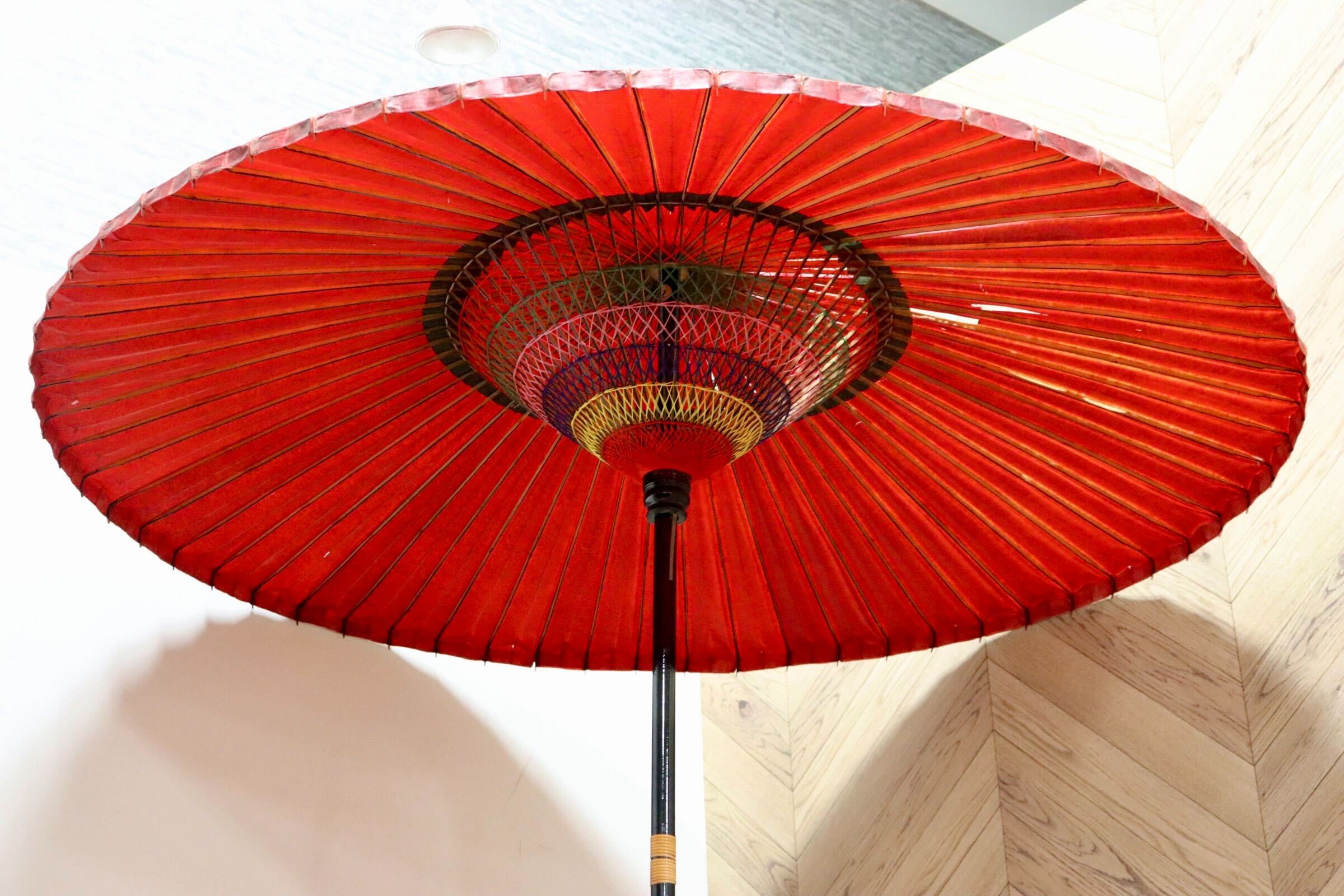 GMGT174A○野点傘 和傘 日傘 茶屋 茶道具 茶席 茶会 日除け アンティーク レトロ 和家具 和モダン 古民家 店舗 什器 伝統工芸