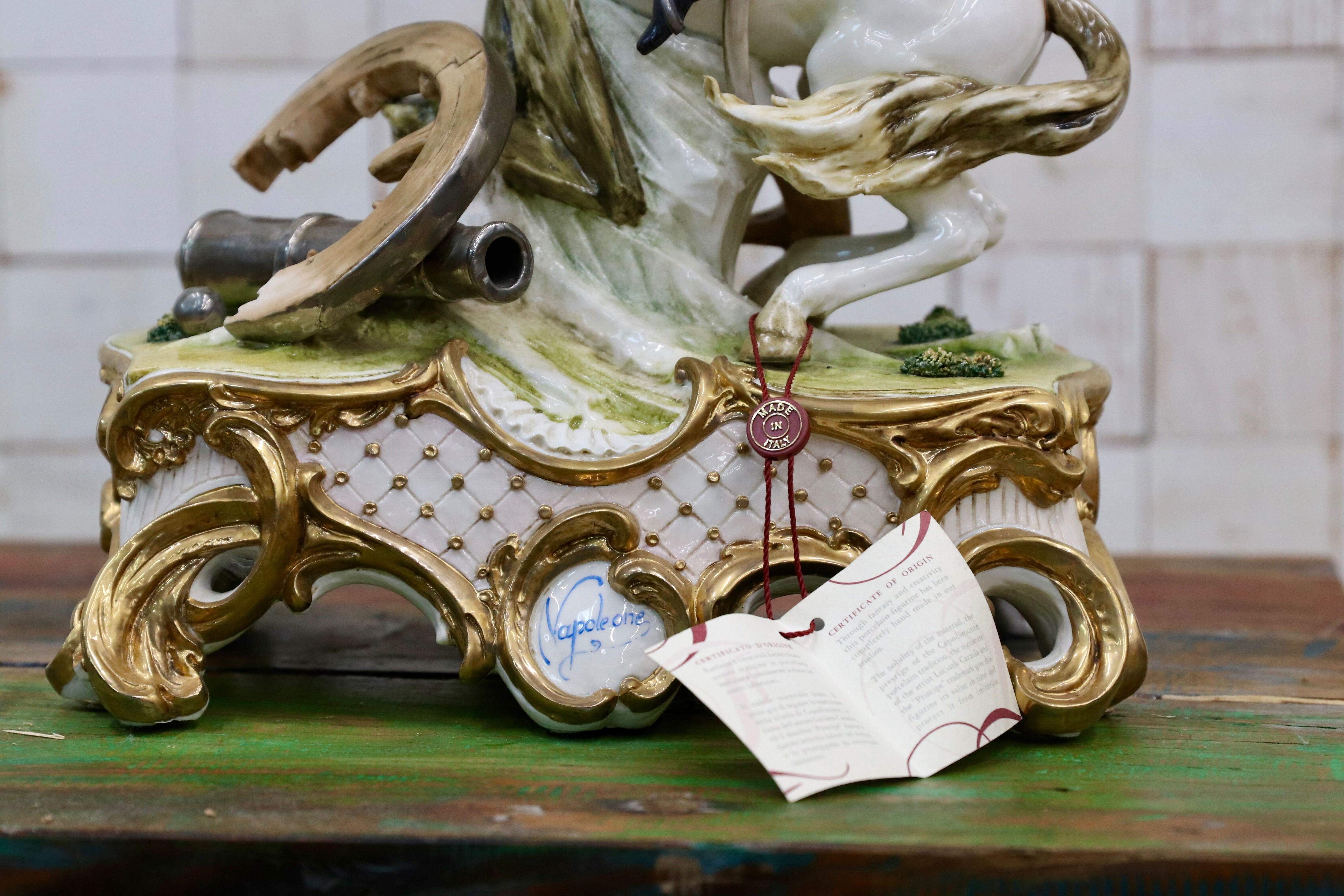 GMIO252○PRINCIPE / プリンシペ ナポレオン 陶器 オブジェ イタリア 輸入品 定価38.5万 展示品 ※発送不可