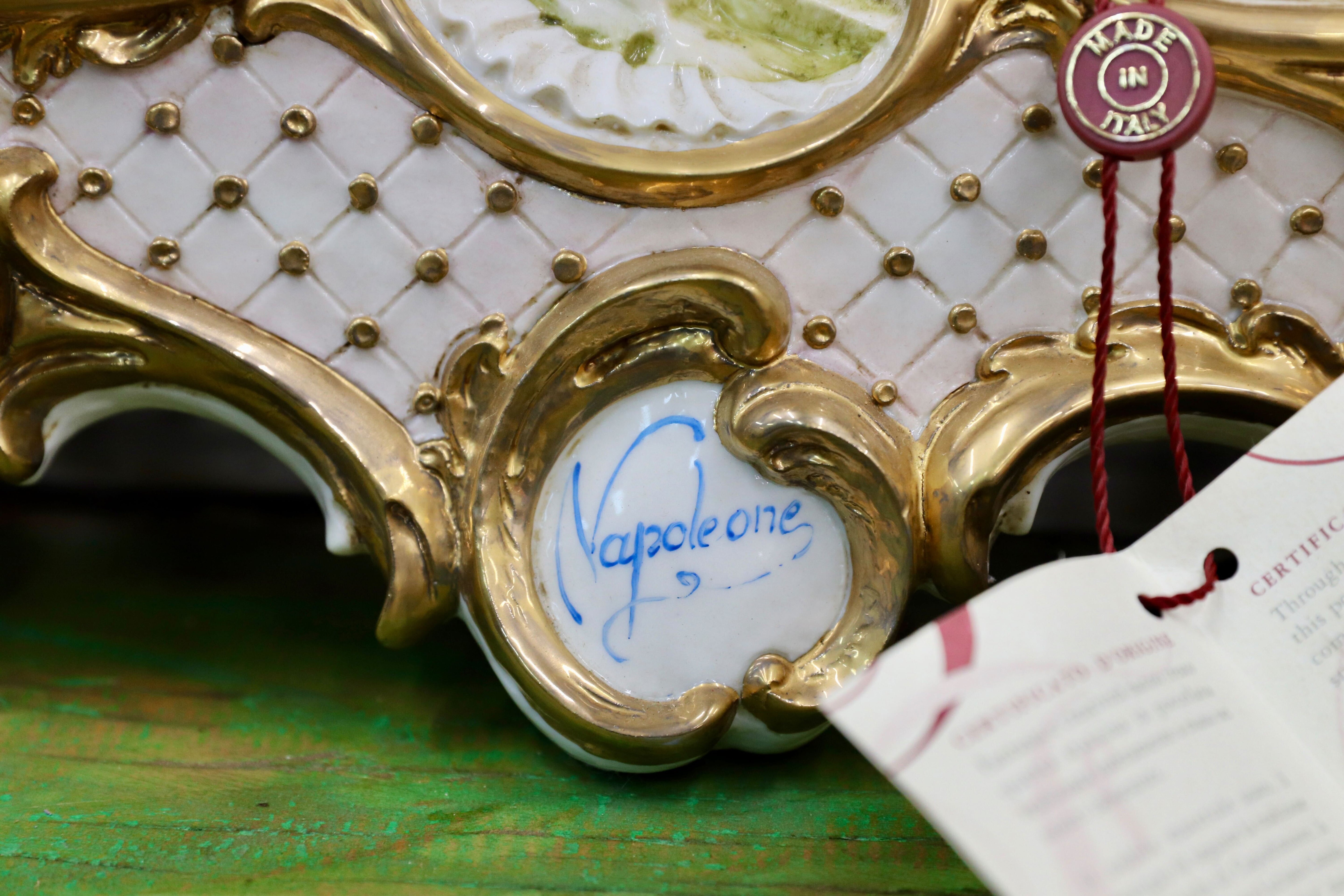 GMIO252○PRINCIPE / プリンシペ ナポレオン 陶器 オブジェ イタリア 輸入品 定価38.5万 展示品 ※発送不可