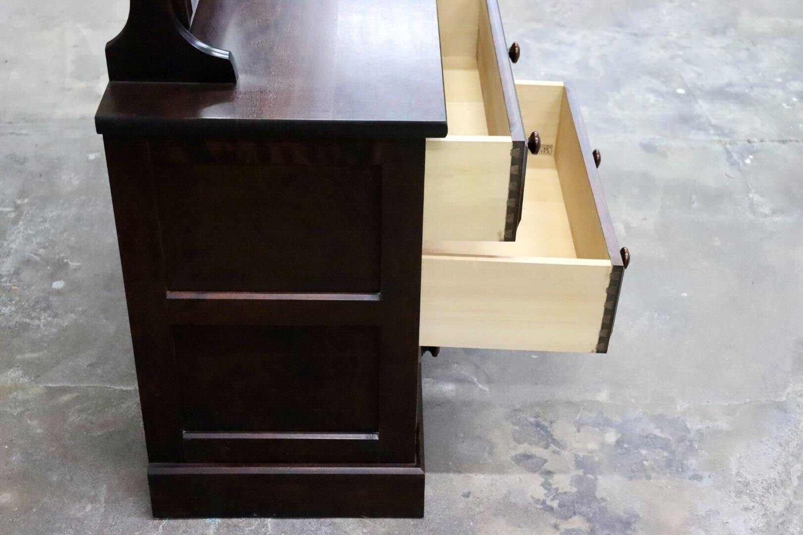 GMHH449B○北海道民芸家具 ドレッサー 鏡台 化粧台 ミラー チェスト 収納家具 樺材 無垢 和家具 和モダン 古民家 レトロ アンティーク