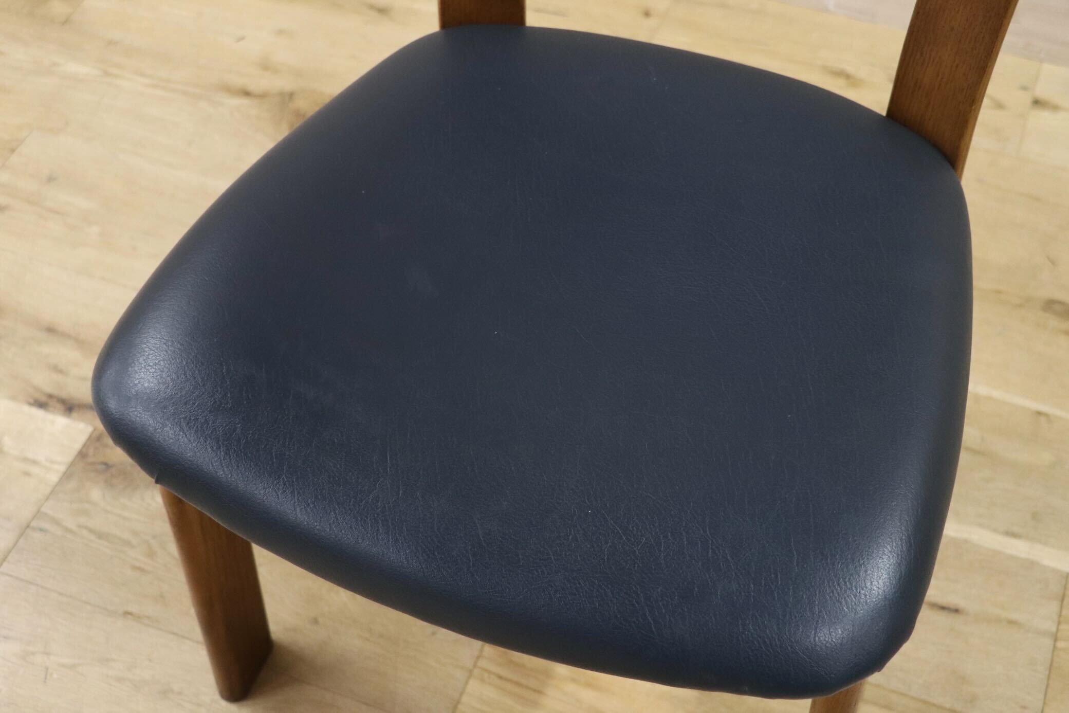 GMHH283A○シラカワ / shirakawa ダイニングチェア アームレスチェア 椅子 飛騨の家具 合皮 和モダン ブルー ダイニングチェア