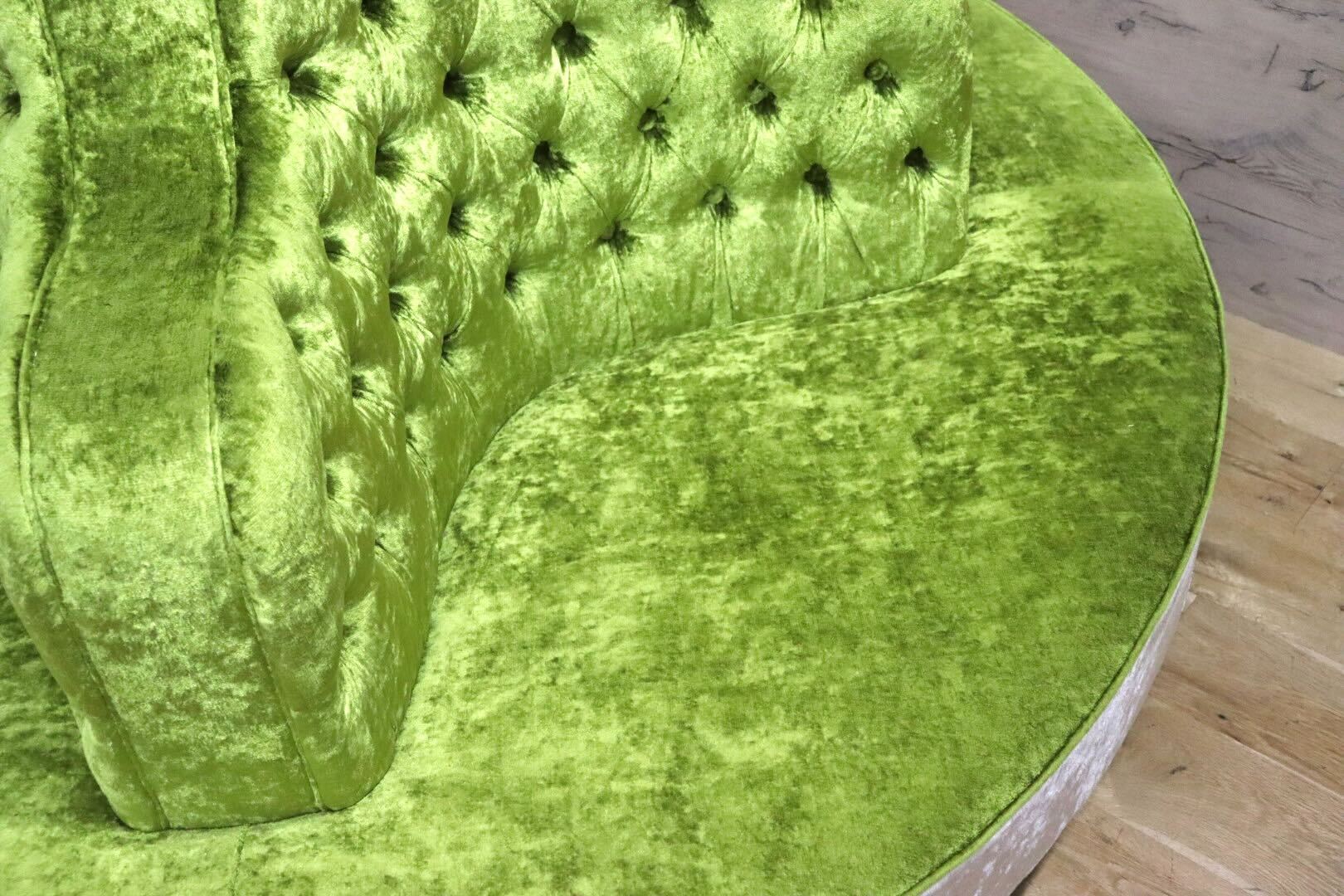 GMHK129○西洋アンティーク調 ラウンドソファ 4人掛けソファ ファブリック ロビー ラウンジ クラシック 展示品 検) HALO ORIVER HARE※発送不可