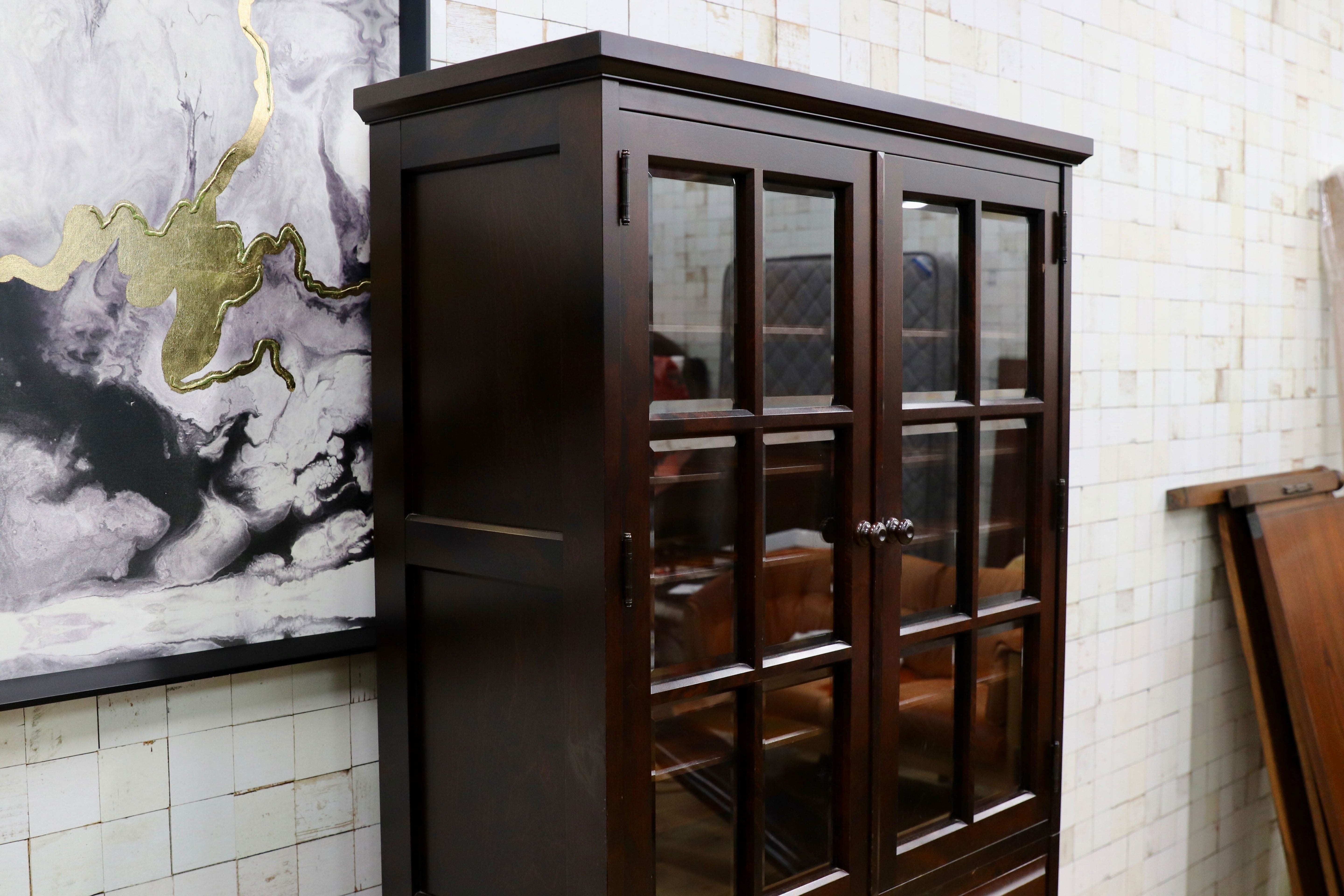 GMIS321○北海道民芸家具 食器棚 飾り棚 キャビネット 水屋棚 キッチンボード 飛騨産業 和モダン 和家具 レトロ