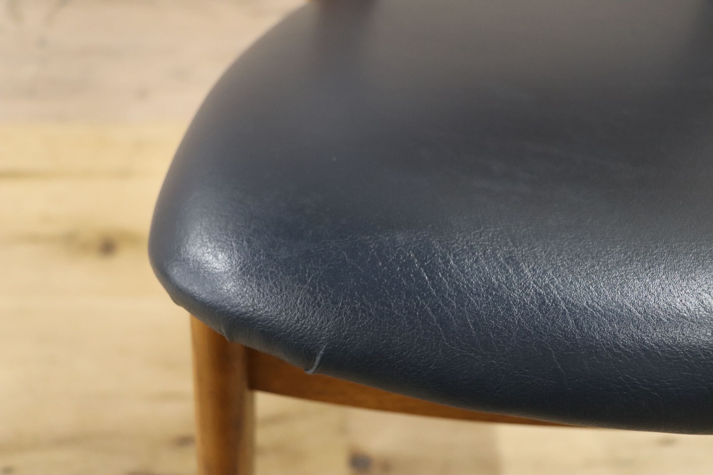 GMHH283A○シラカワ / shirakawa ダイニングチェア アームレスチェア 椅子 飛騨の家具 合皮 和モダン ブルー ダイニングチェア