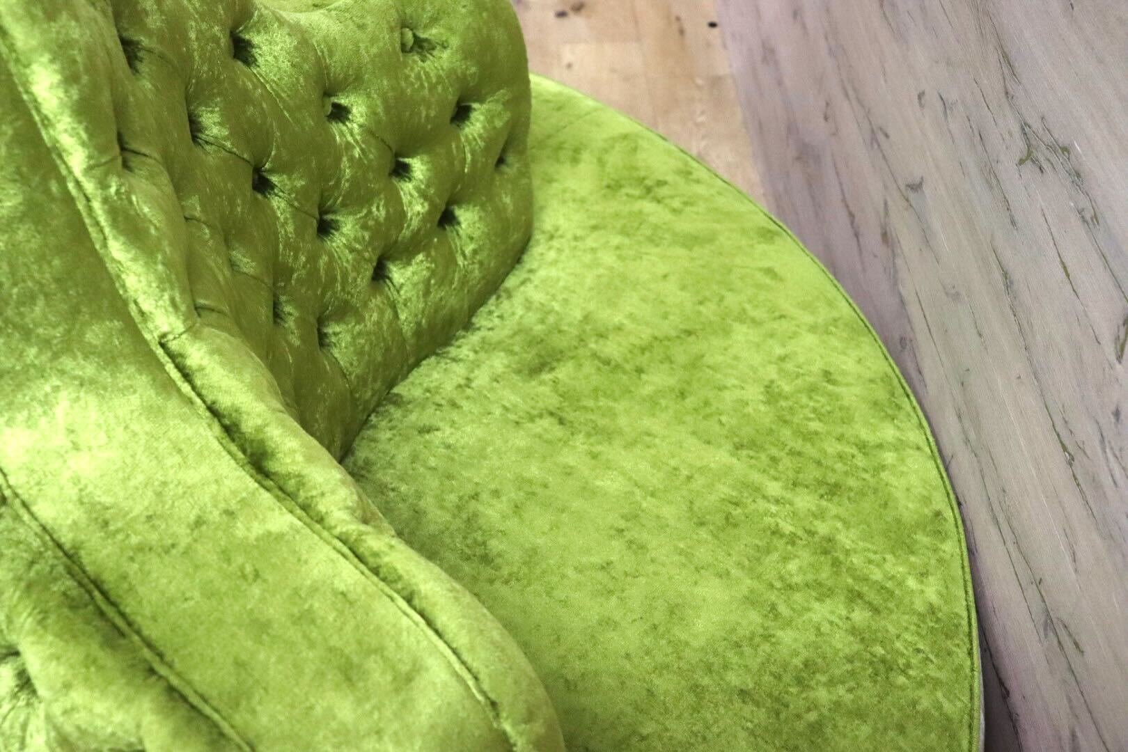 GMHK129○西洋アンティーク調 ラウンドソファ 4人掛けソファ ファブリック ロビー ラウンジ クラシック 展示品 検) HALO ORIVER HARE※発送不可