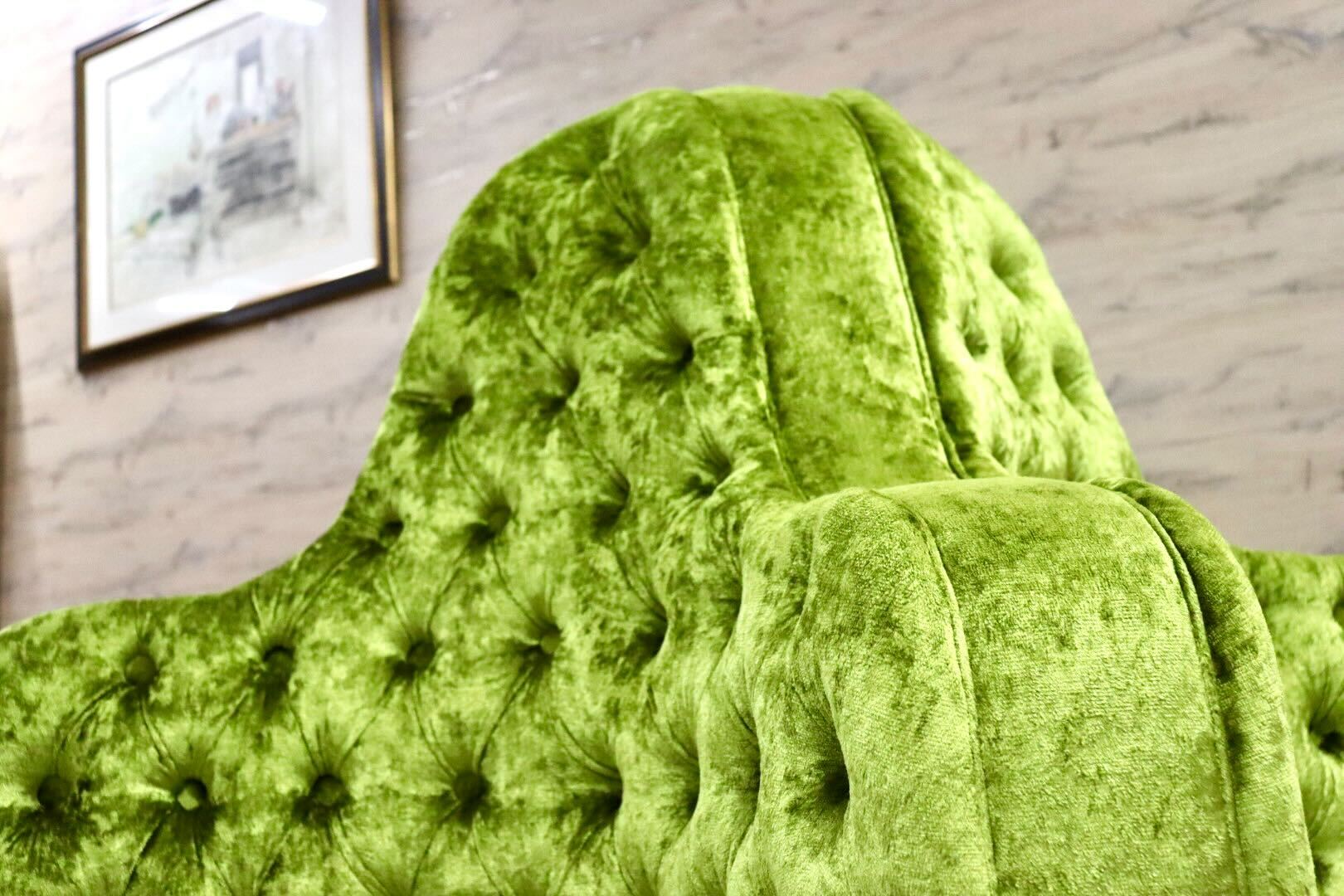 GMHK129○西洋アンティーク調 ラウンドソファ 4人掛けソファ ファブリック ロビー ラウンジ クラシック 展示品 検) HALO ORIVER HARE※発送不可