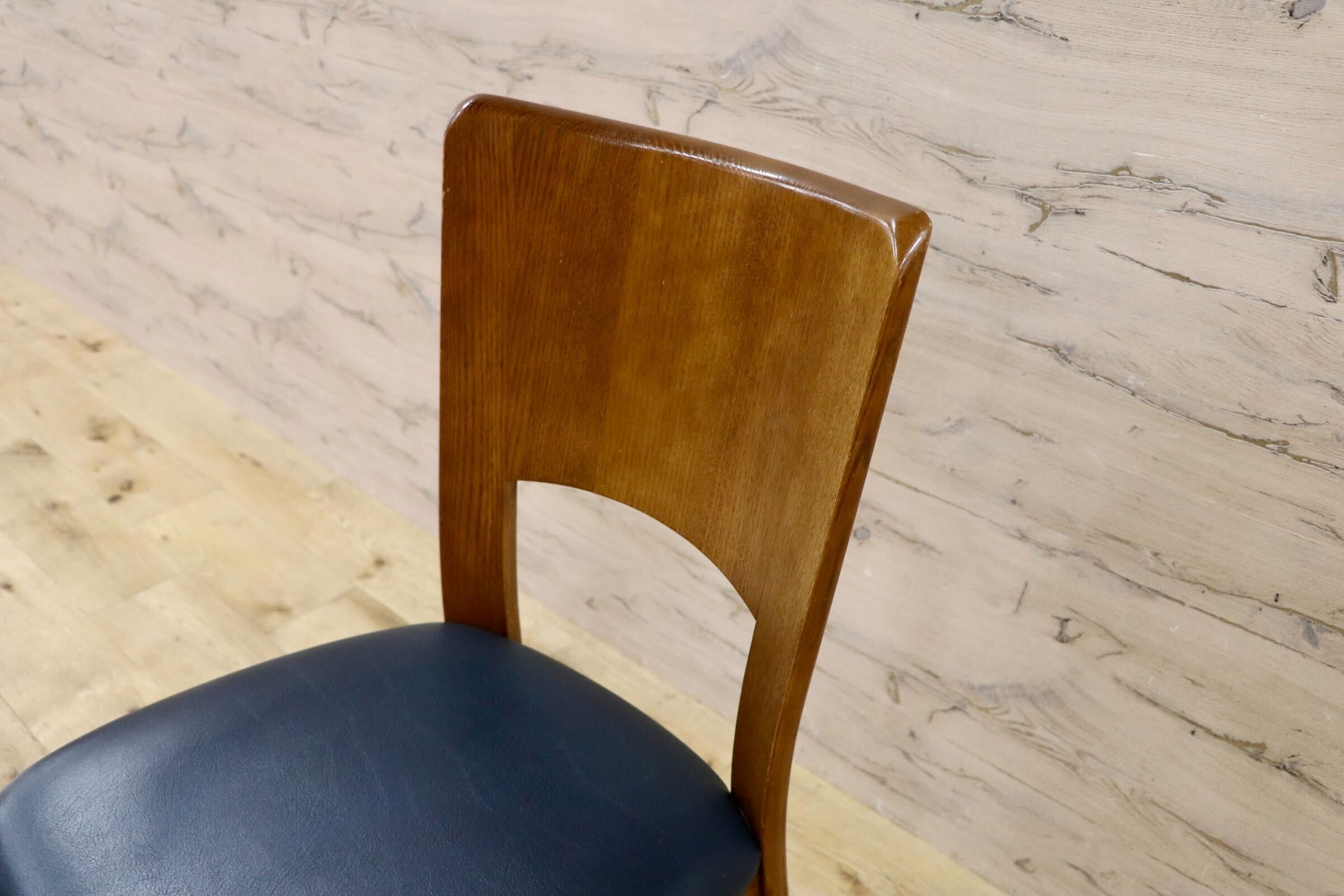 GMHH283B○シラカワ / shirakawa ダイニングチェア アームレスチェア 椅子 飛騨の家具 合皮 和モダン ブルー ダイニングチェア