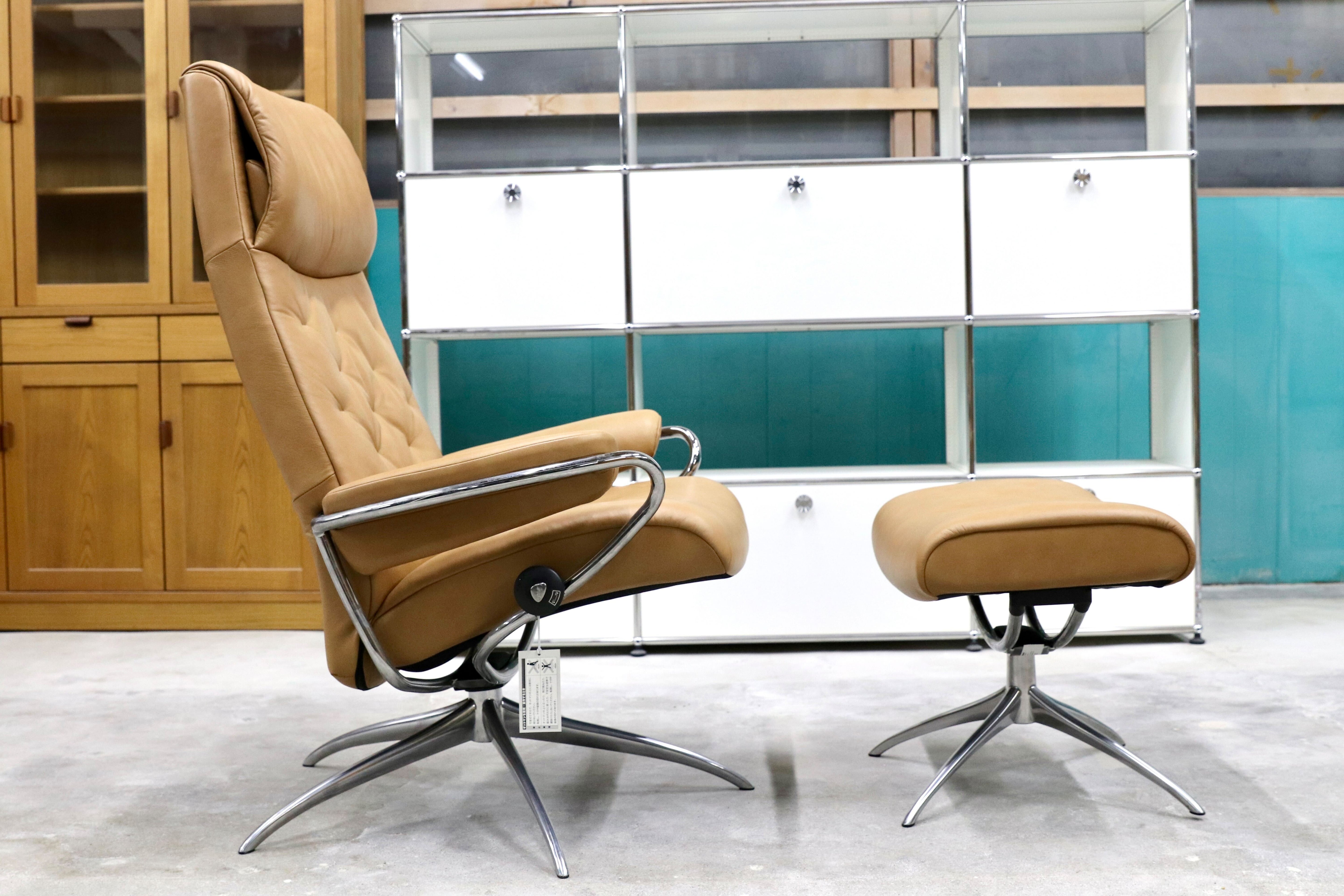 GMHS407○EKORNES / エコーネス ストレスレス メトロ Metro Mサイズ リクライニングソファ オットマン 北欧ノルウェー 約36万 展示品