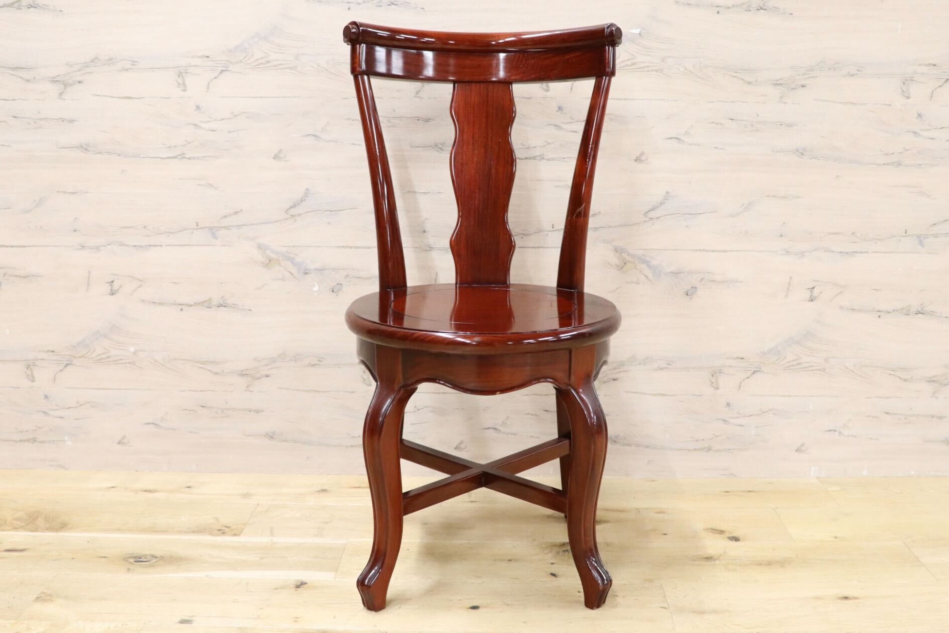 GMHN281C○唐木家具 ダイニングチェア 食卓椅子 花梨材 無垢 中国美術 高級家具 アジアン 展示品