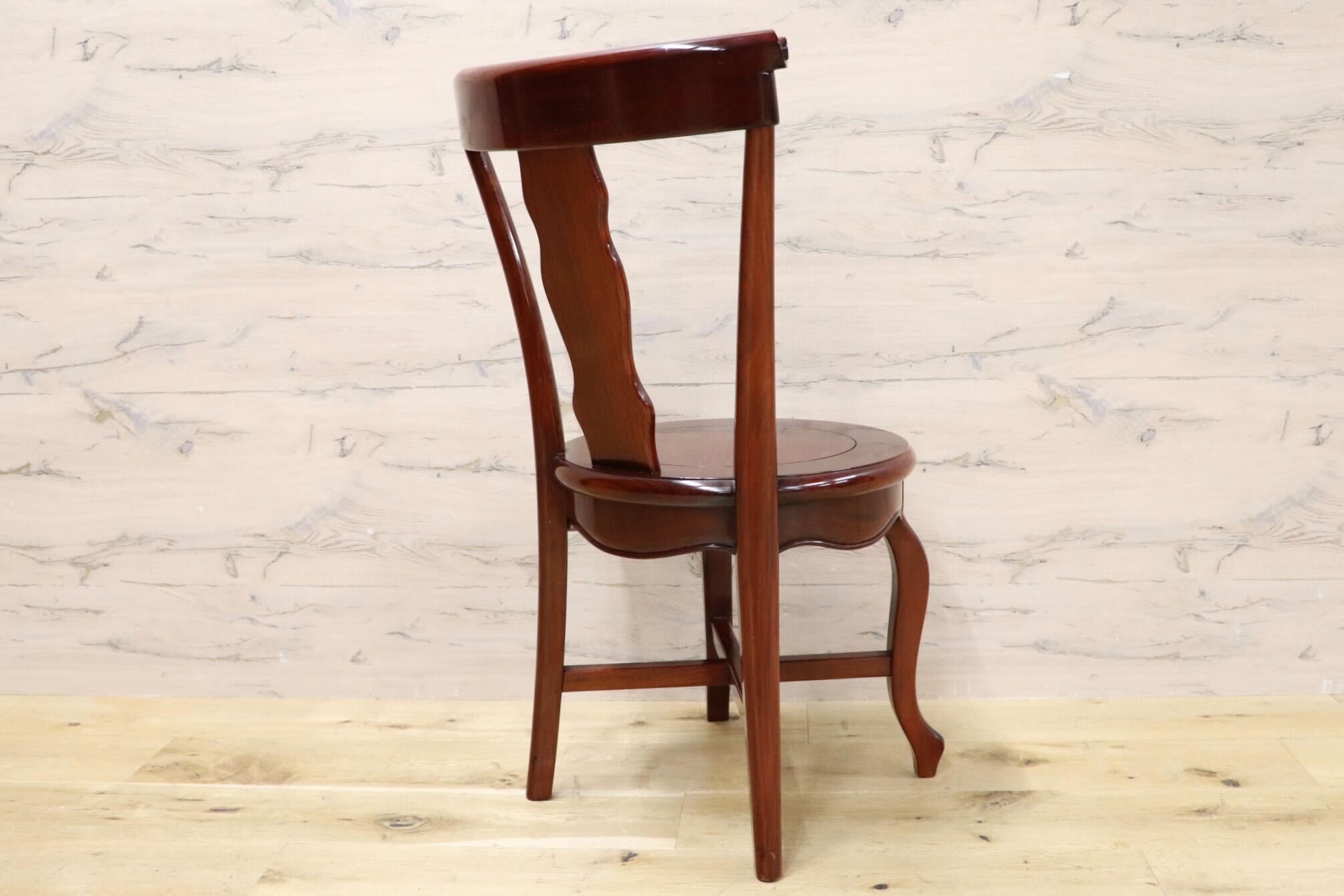 GMHN281C○唐木家具 ダイニングチェア 食卓椅子 花梨材 無垢 中国美術 高級家具 アジアン 展示品