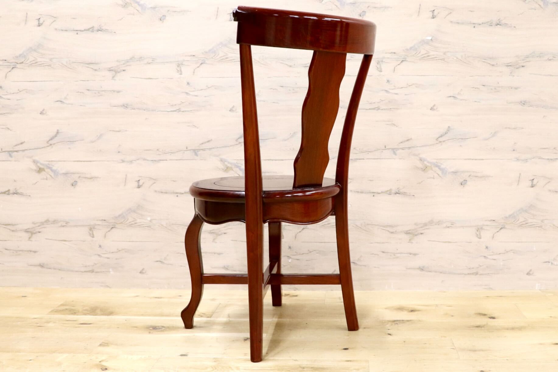 GMHN281C○唐木家具 ダイニングチェア 食卓椅子 花梨材 無垢 中国美術 高級家具 アジアン 展示品