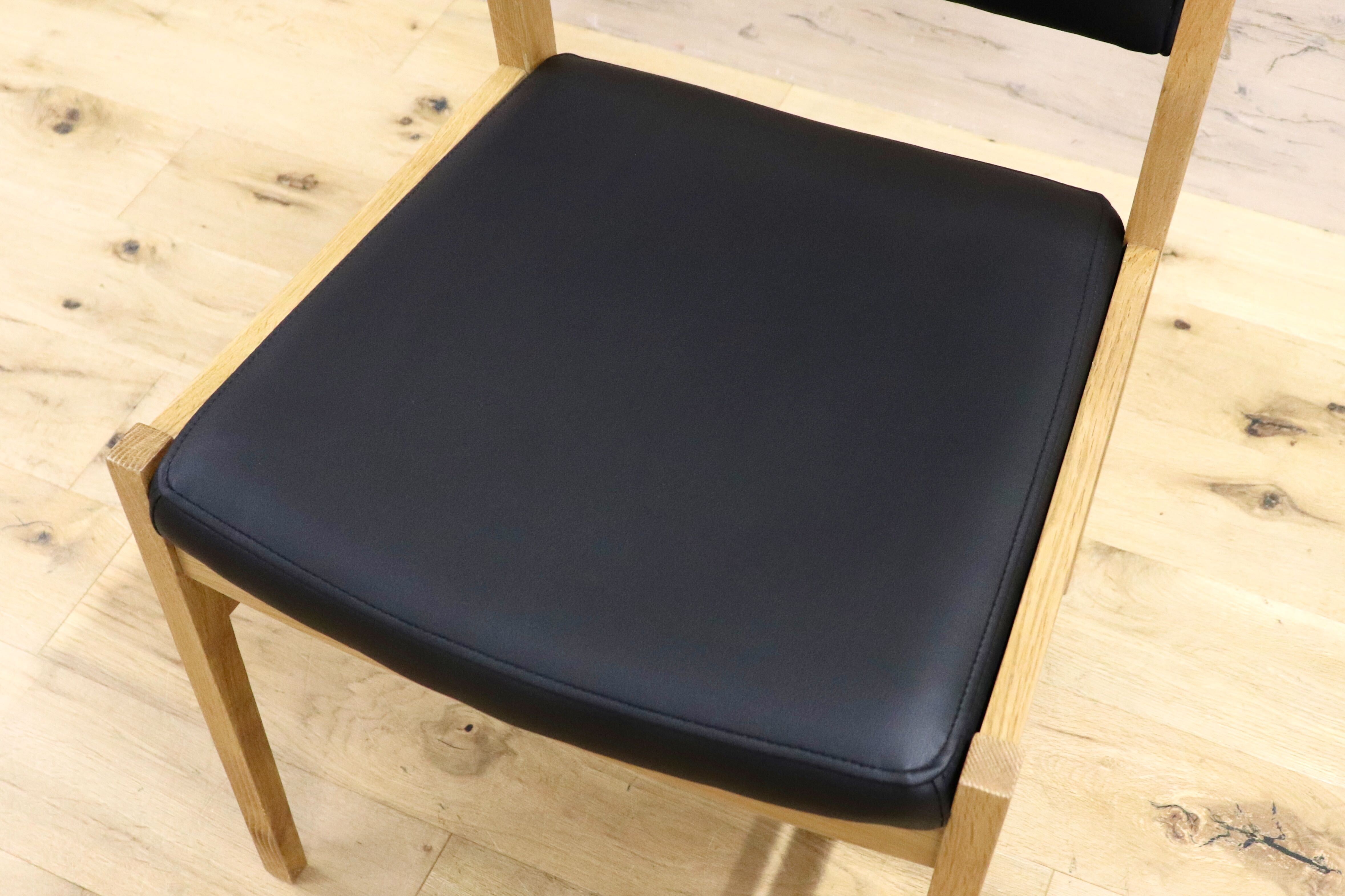 GMHS266○ダイニングチェア アームレスチェア リビング 北欧スタイル 椅子 合皮 ヴィンテージ シンプル モダン ミッドセンチュリー 黒