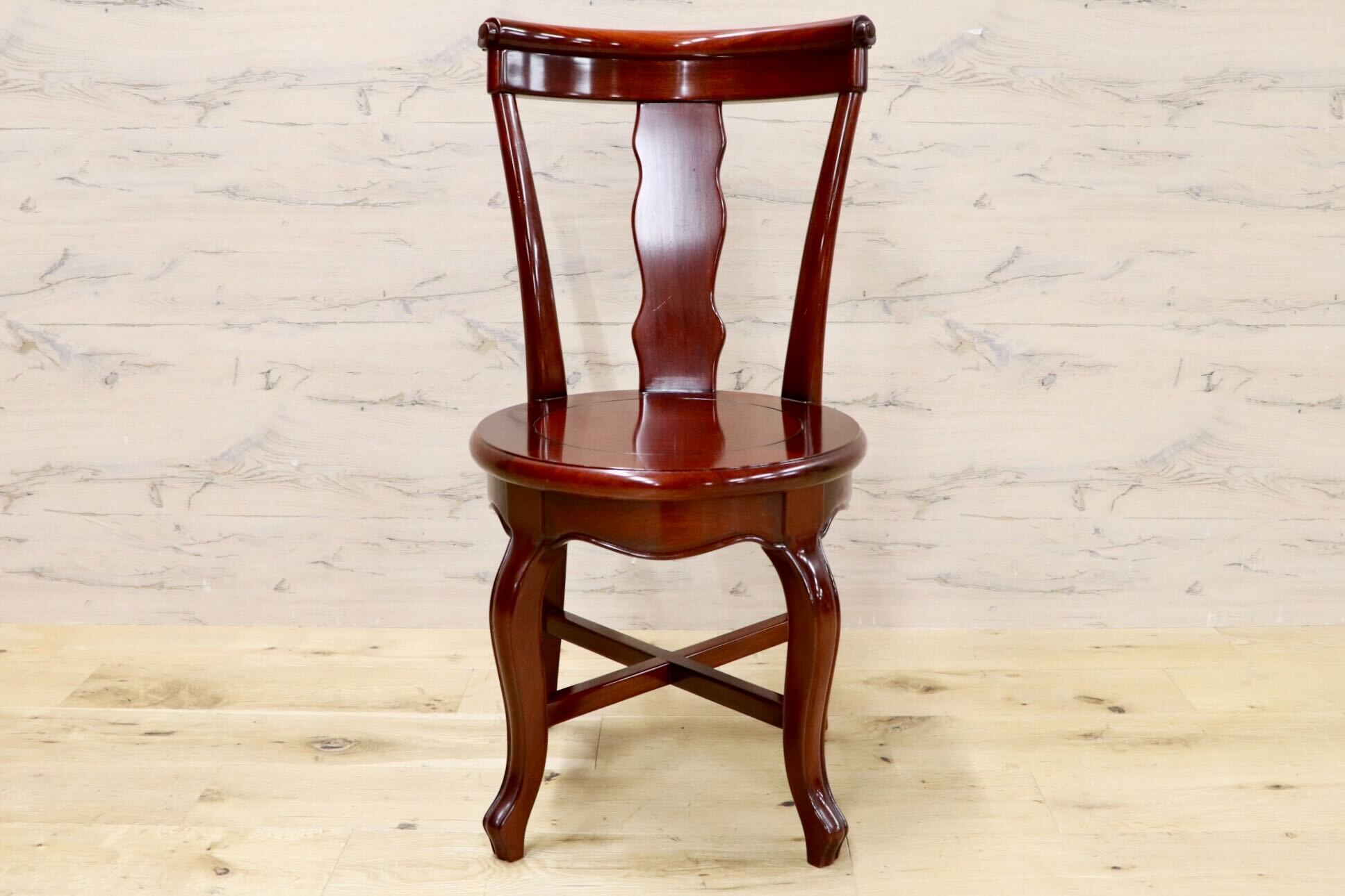 GMHN281D○唐木家具 ダイニングチェア 食卓椅子 花梨材 無垢 中国美術 高級家具 アジアン 展示品