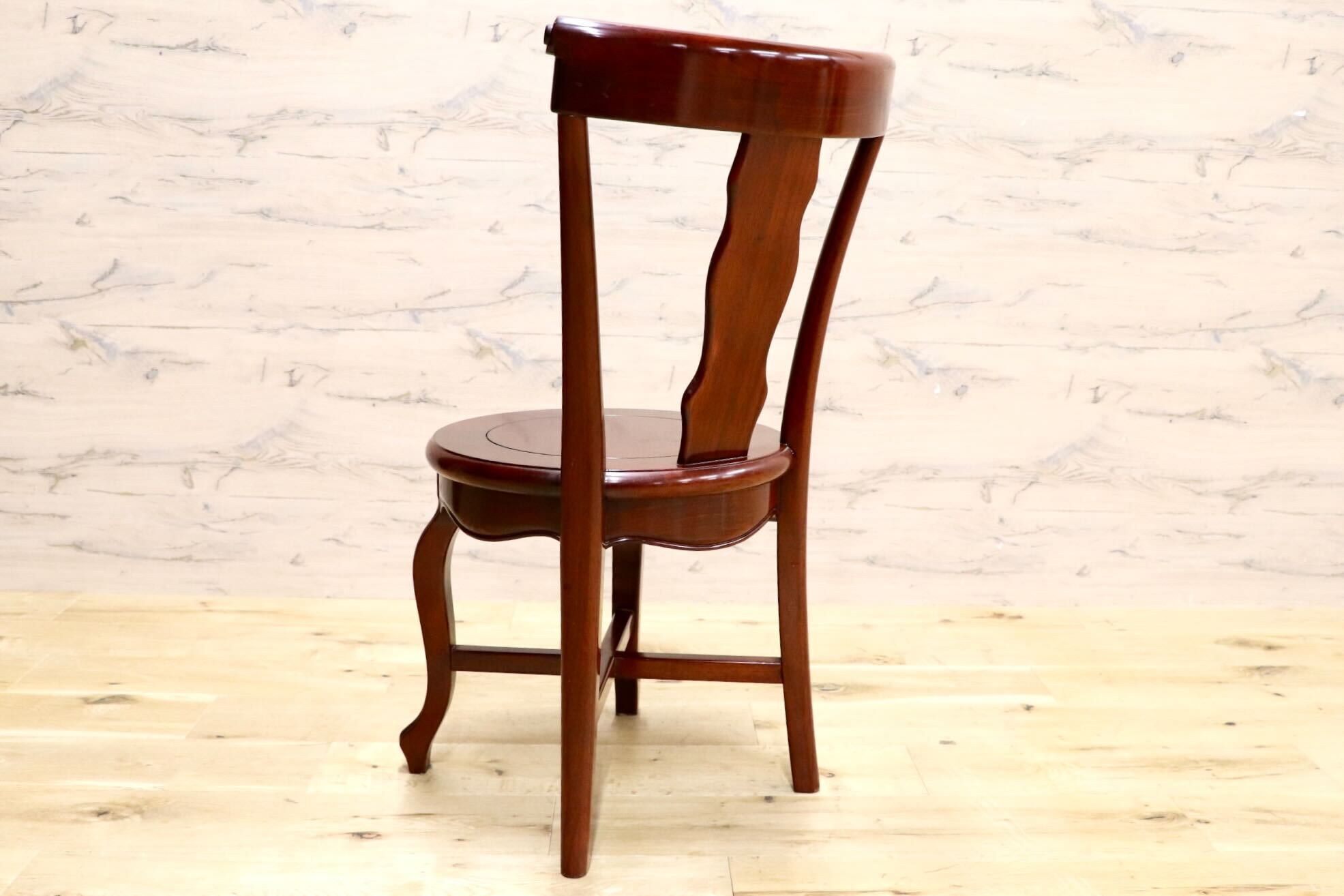 GMHN281D○唐木家具 ダイニングチェア 食卓椅子 花梨材 無垢 中国美術 高級家具 アジアン 展示品