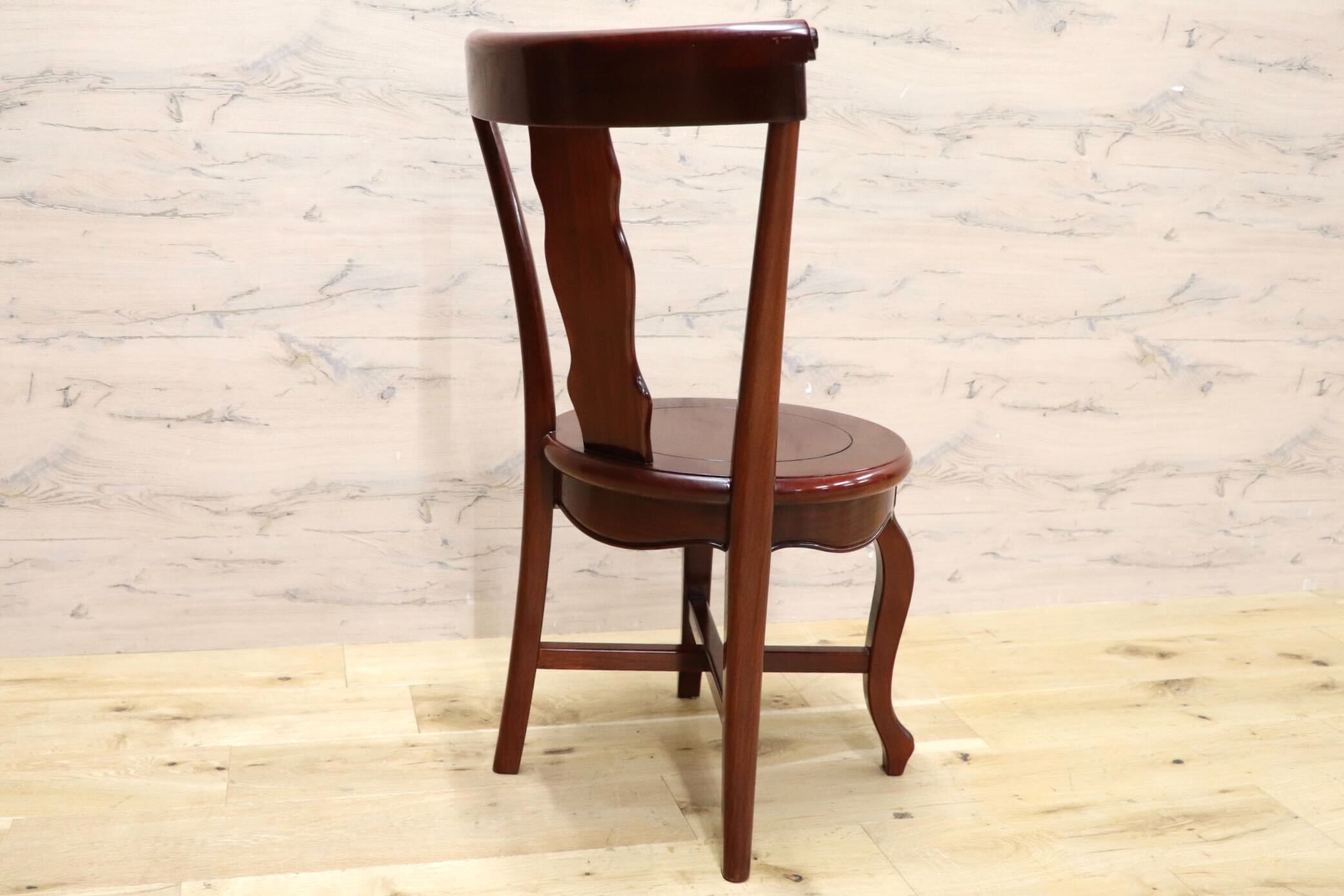 GMHN281D○唐木家具 ダイニングチェア 食卓椅子 花梨材 無垢 中国美術 高級家具 アジアン 展示品