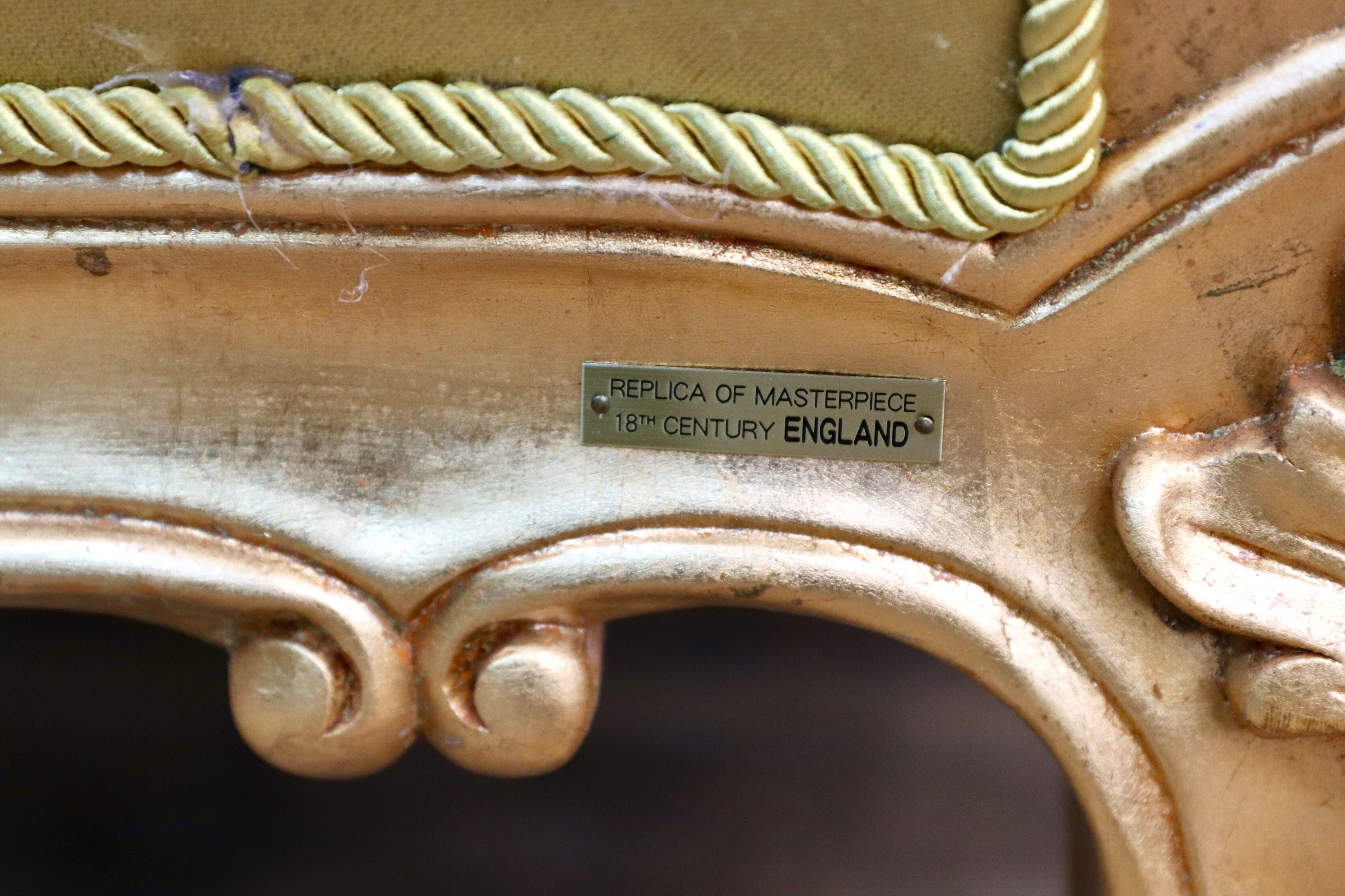 GMIS310A○18世紀 イギリス クラシックスタイル シングルソファ ロココ調 スワロフスキー 最高級 ゴールド エレガント 展示品