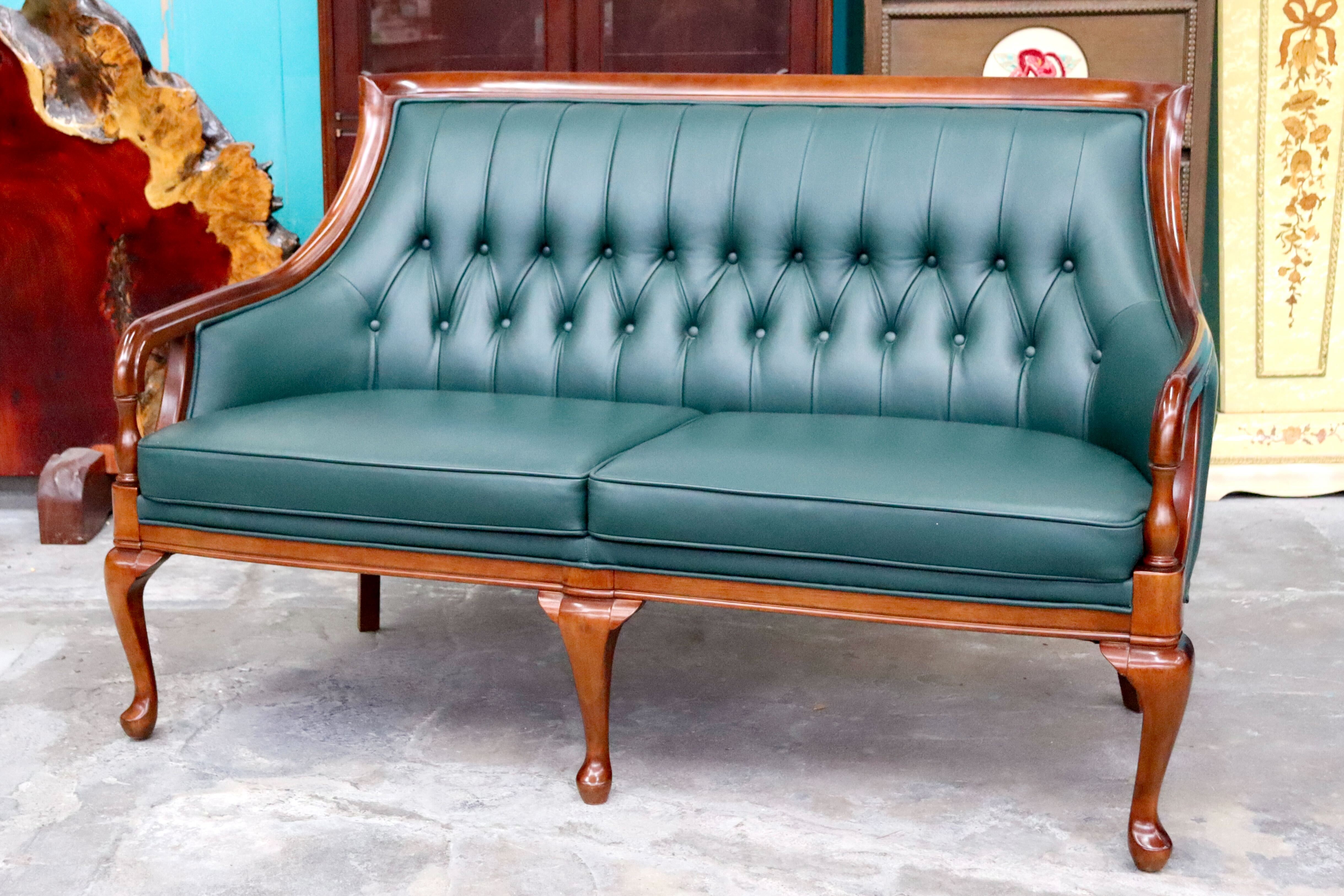 GMIS442○maruni / マルニ ブリティッシュコレクション メリル 2人掛けソファ ラブソファ ダークグリーン 定価約60.7万