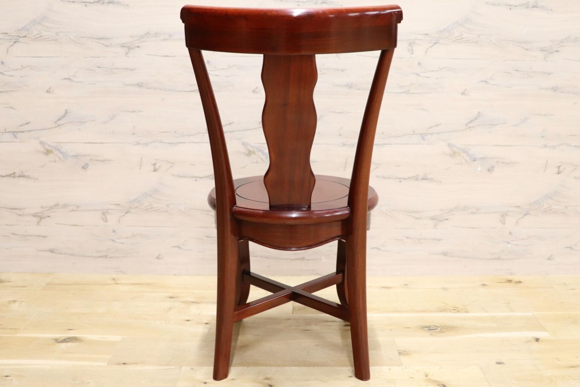 GMHN281D○唐木家具 ダイニングチェア 食卓椅子 花梨材 無垢 中国美術 高級家具 アジアン 展示品