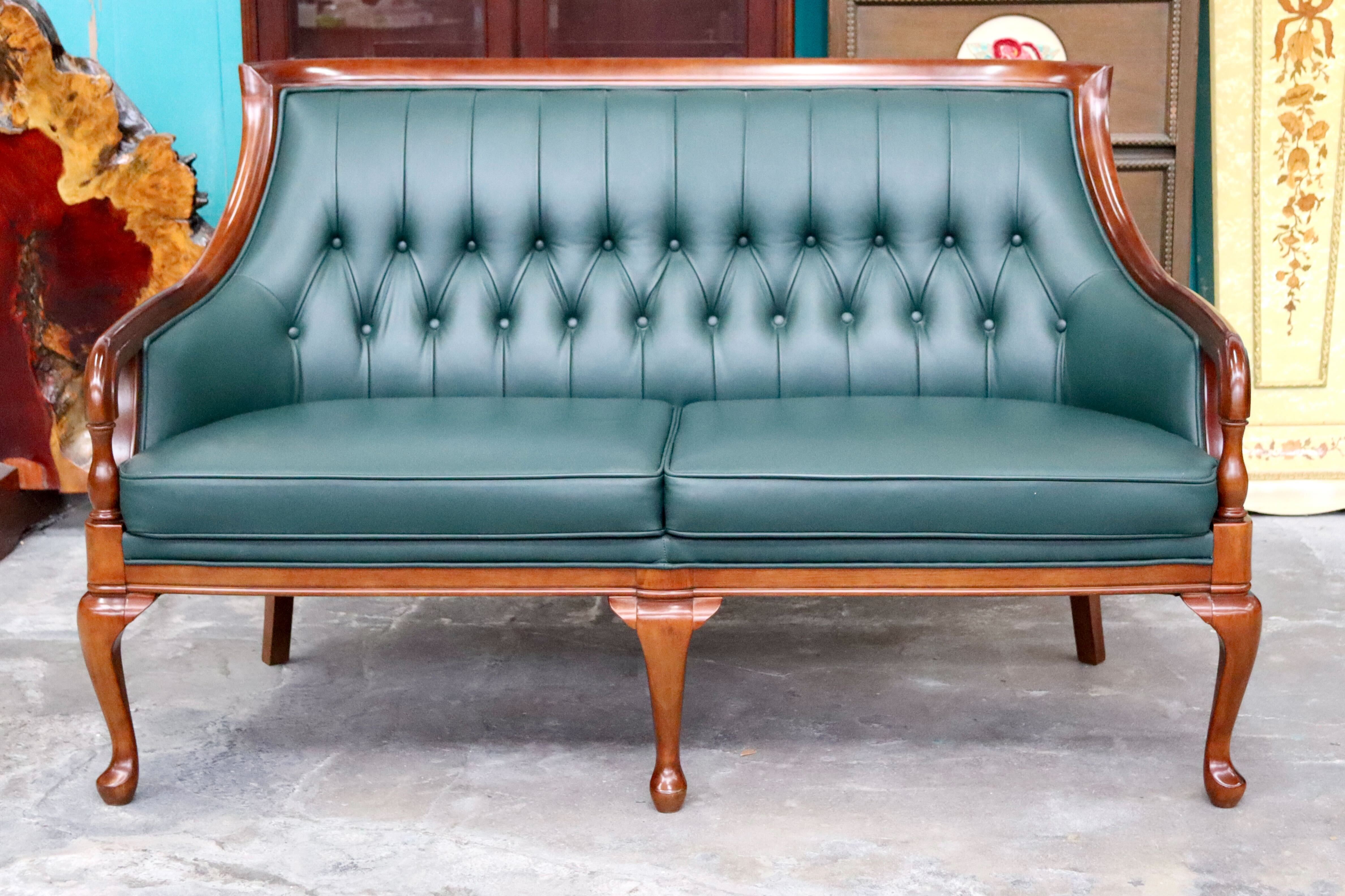 GMIS442○maruni / マルニ ブリティッシュコレクション メリル 2人掛けソファ ラブソファ ダークグリーン 定価約60.7万