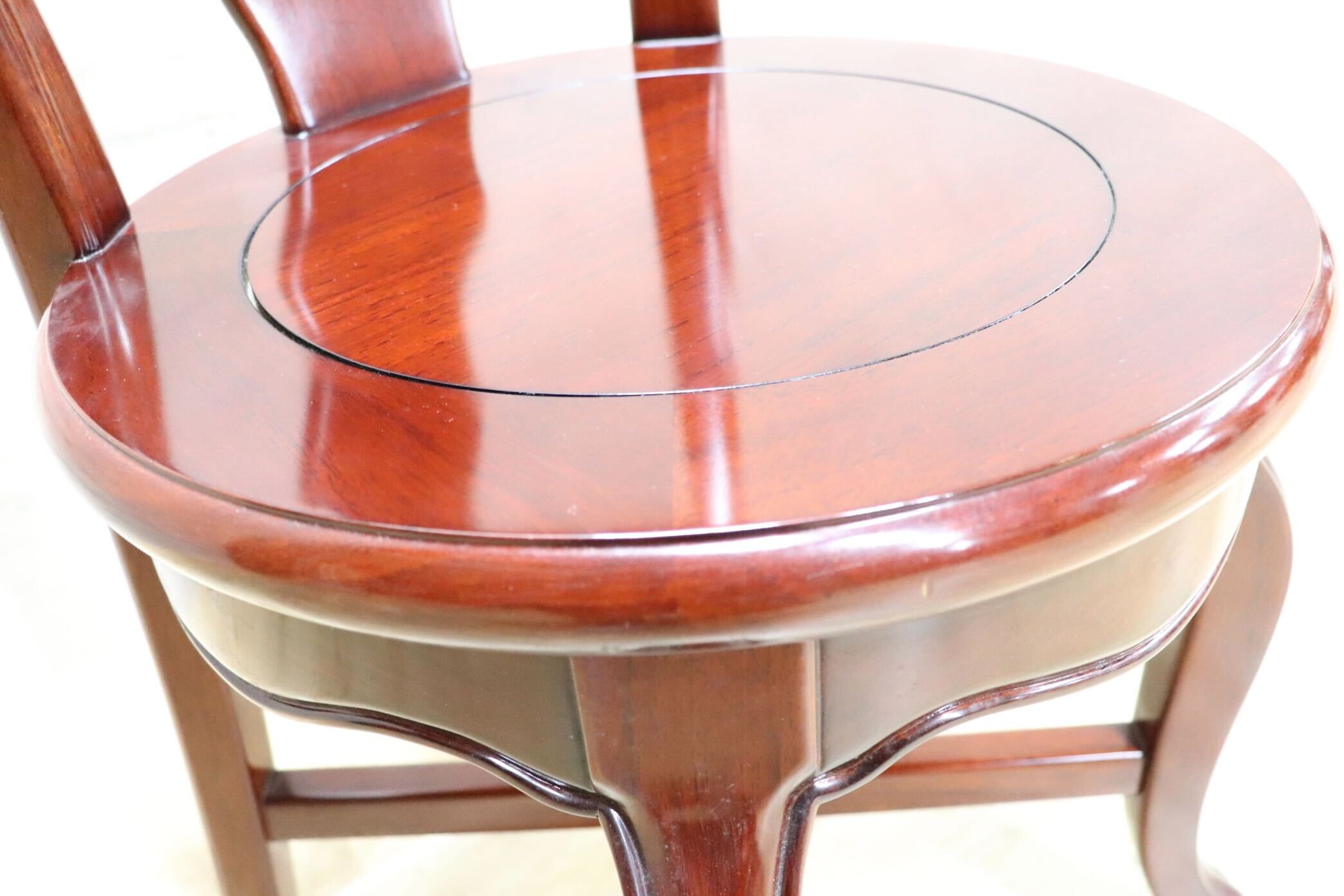 GMHN281D○唐木家具 ダイニングチェア 食卓椅子 花梨材 無垢 中国美術 高級家具 アジアン 展示品