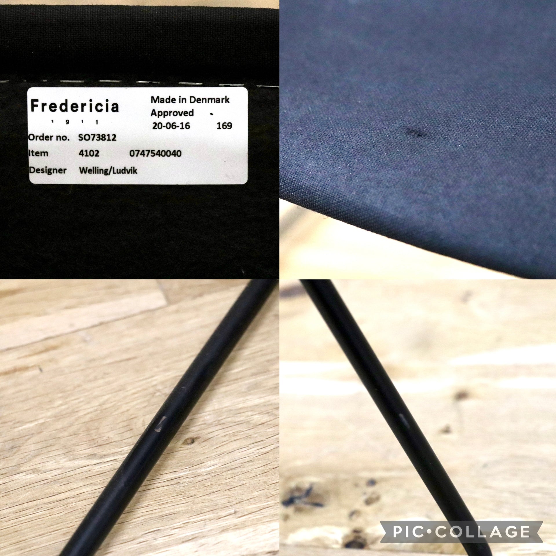 GMJS116A○FREDERICIA / フレデリシア スタッキングチェア ダイニングチェア アームレスチェア デンマーク ファブリック モダン 2脚セット