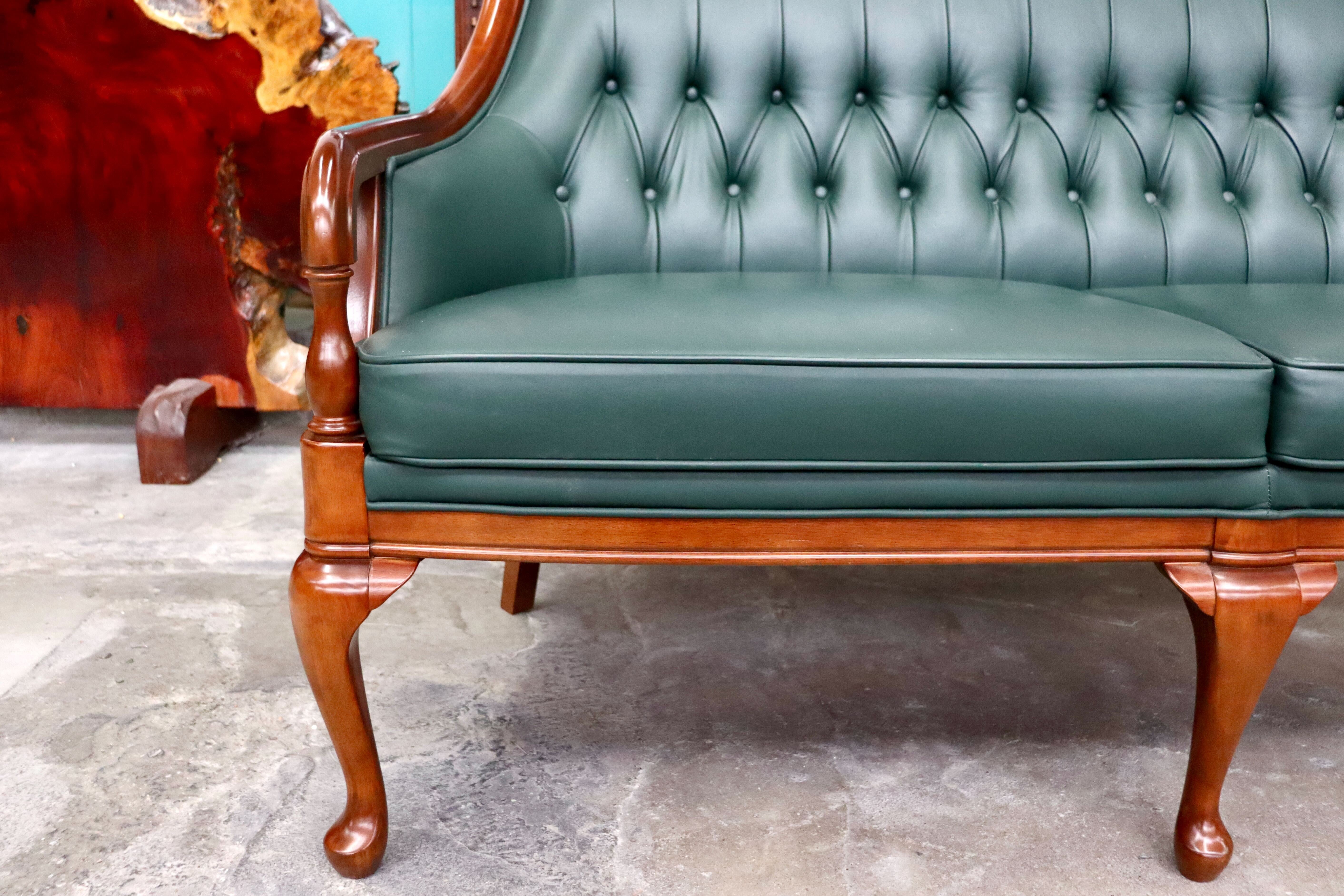 GMIS442○maruni / マルニ ブリティッシュコレクション メリル 2人掛けソファ ラブソファ ダークグリーン 定価約60.7万